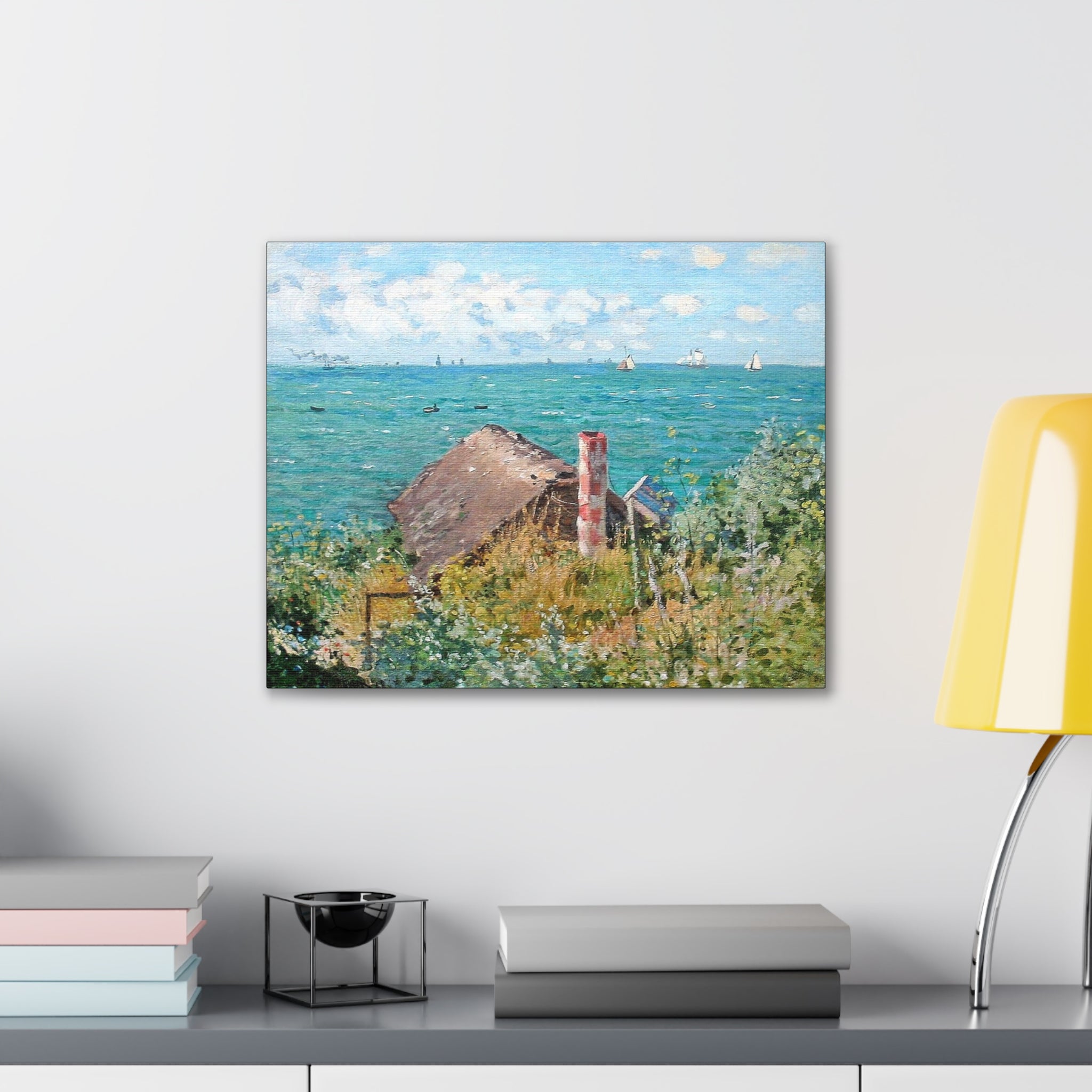 The Cabin at Saint-Adresse Claude Monet Canvas Stretched, 0.75"