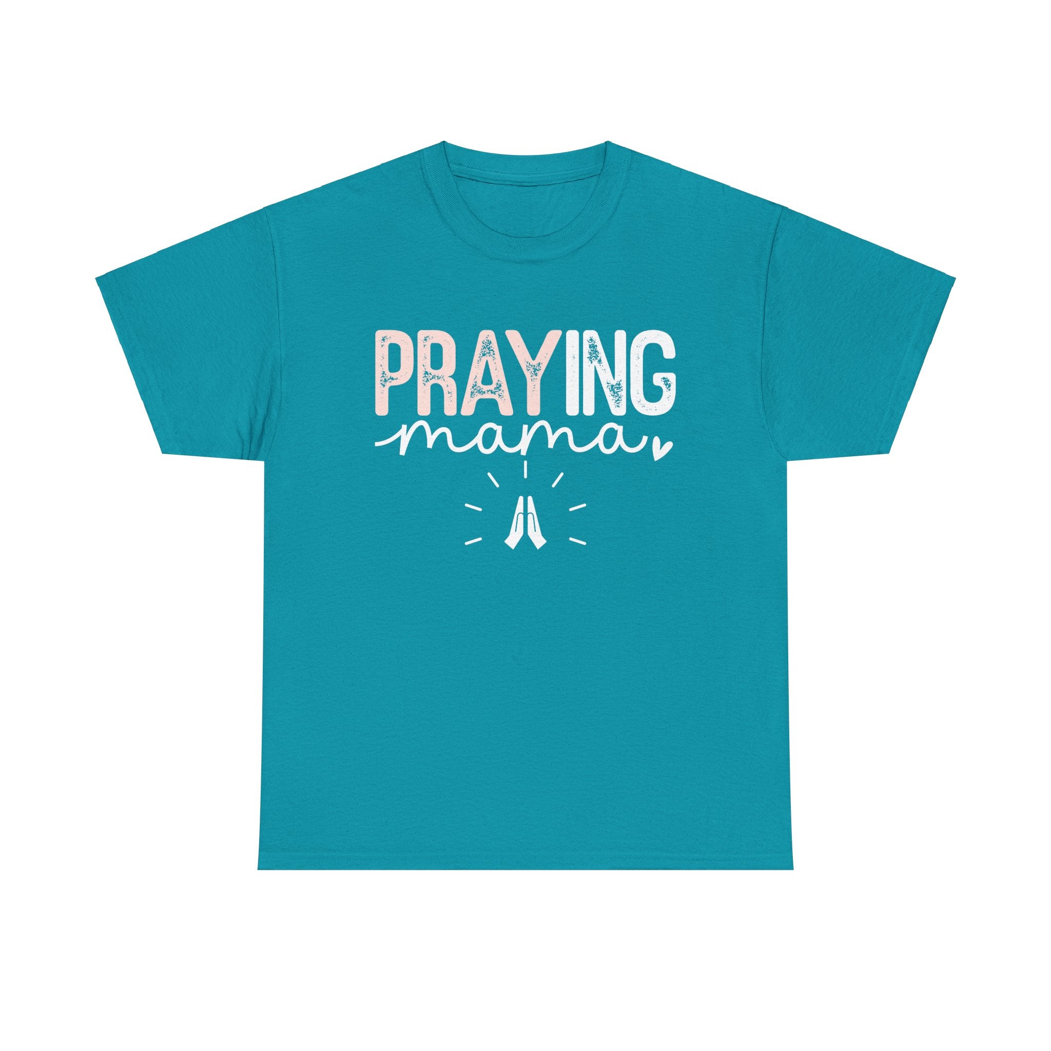 Praying Mama White Pink Unisex Heavy Cotton Tee - Spruced Roost