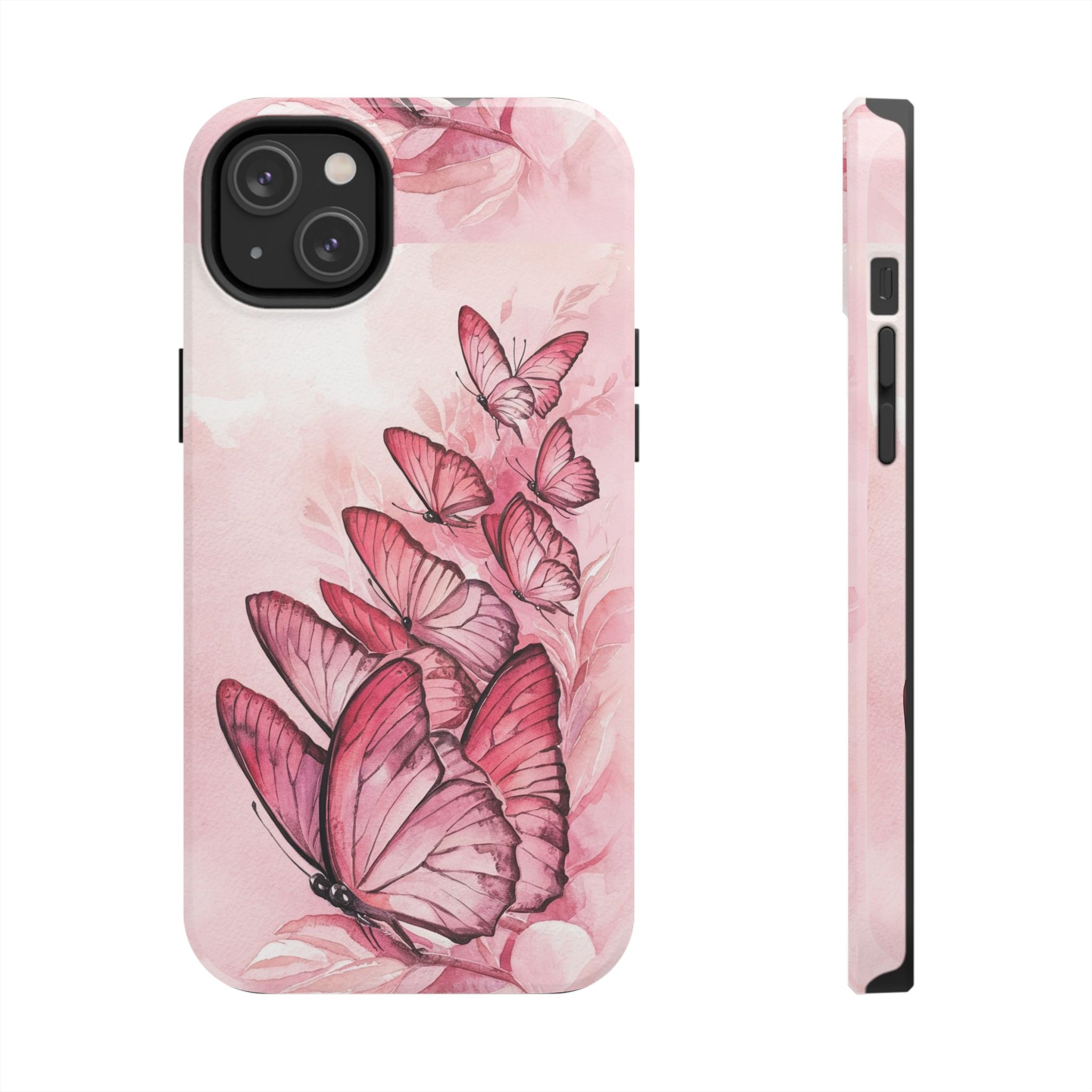 Pink Butterflies - Tough Case for iPhone 14, 15, 16 - Spruced Roost