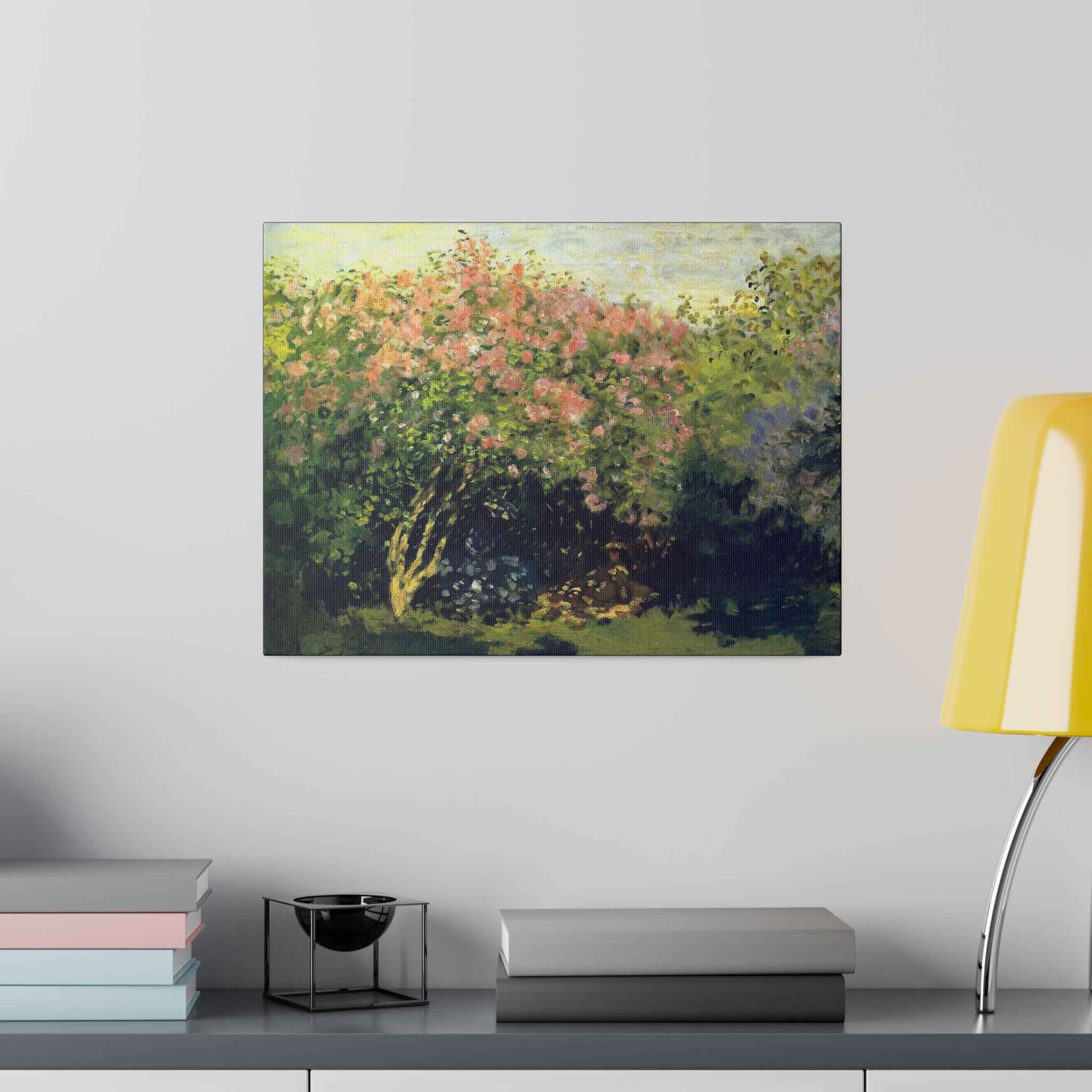 Lilacs in the Sun - Claude Monet - Matte Canvas, Stretched, 0.75" - Spruced Roost