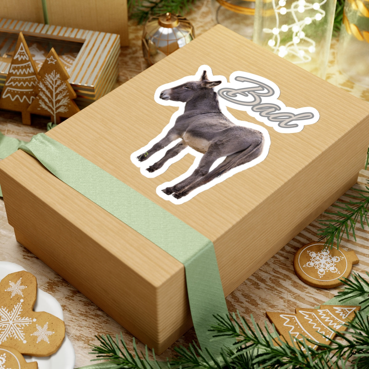 Bad Ass Donkey Kiss-Cut Stickers