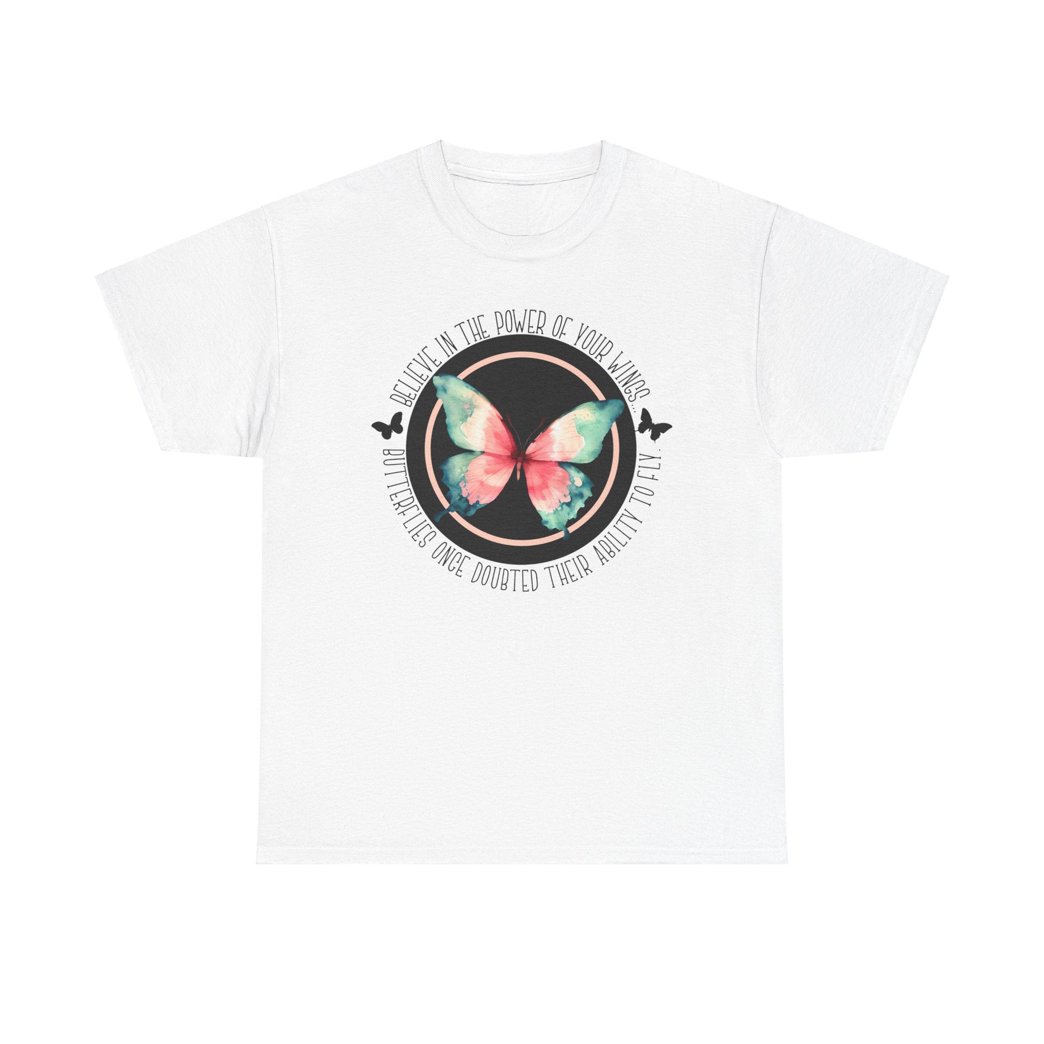 Believe in the Butterfly - Unisex Heavy Cotton Tee - Spruced Roost