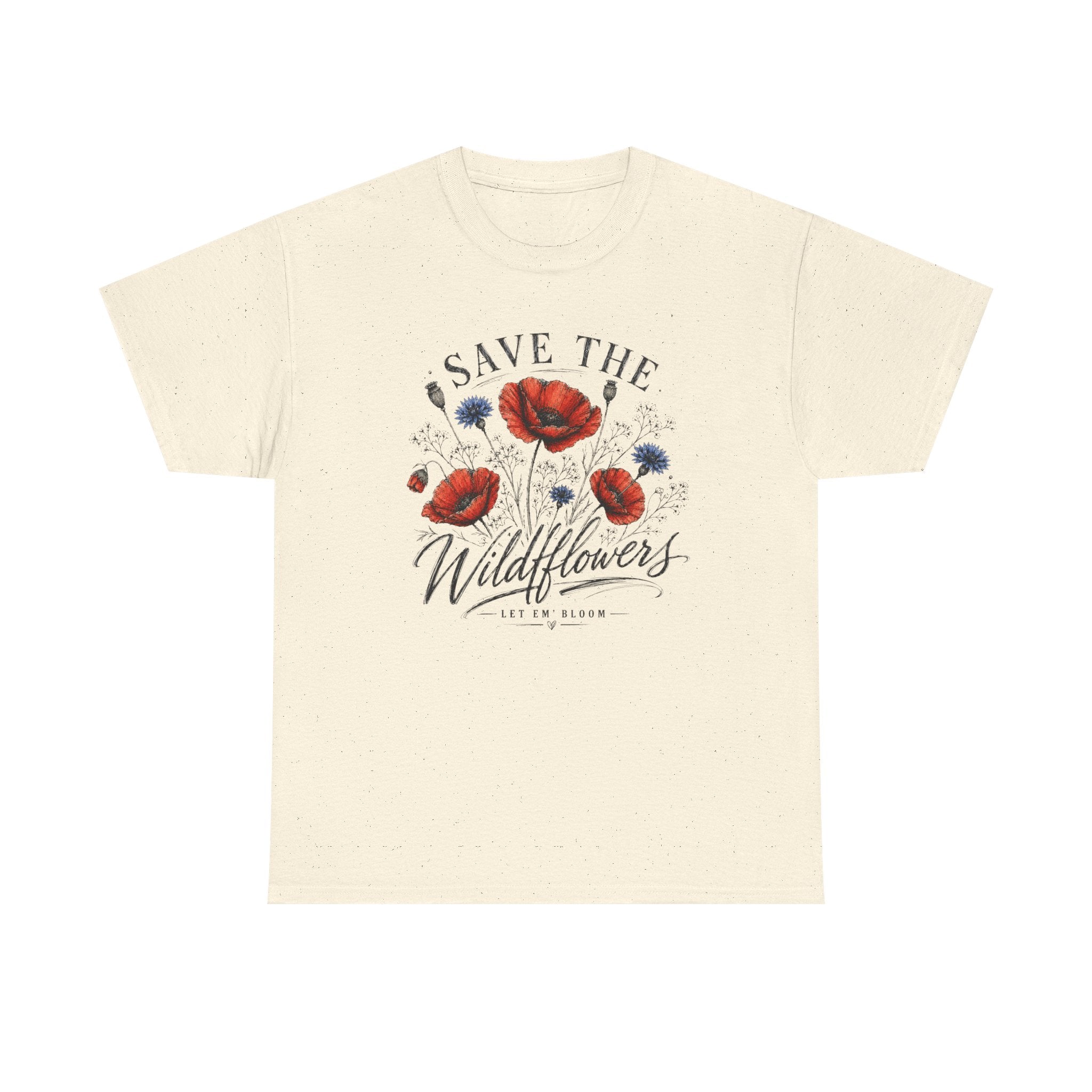 Save The Wildflowers T-Shirt — Poppy Floral Conservation Tee