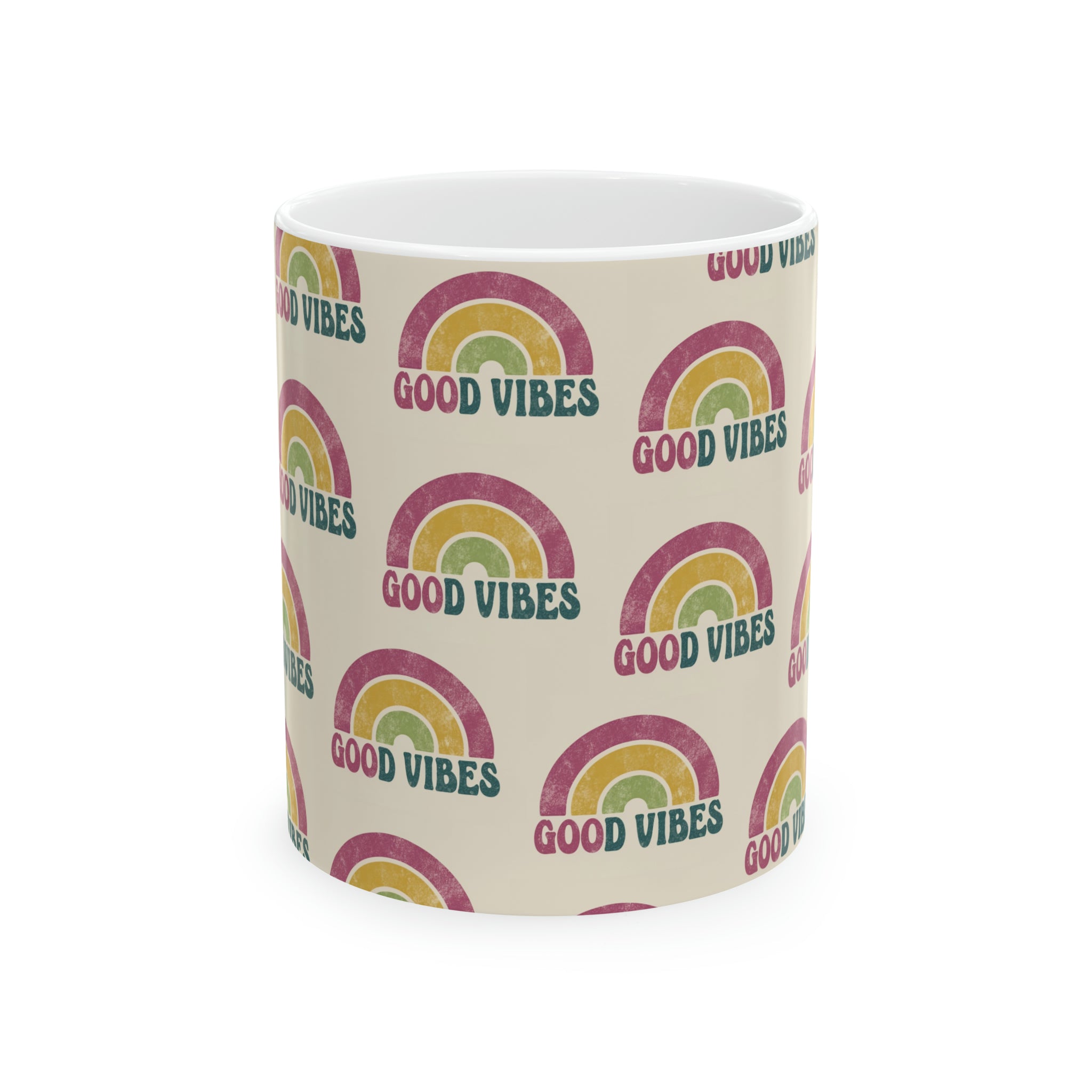 Good Vibes Magenta - Ceramic Mug, 11oz - Spruced Roost