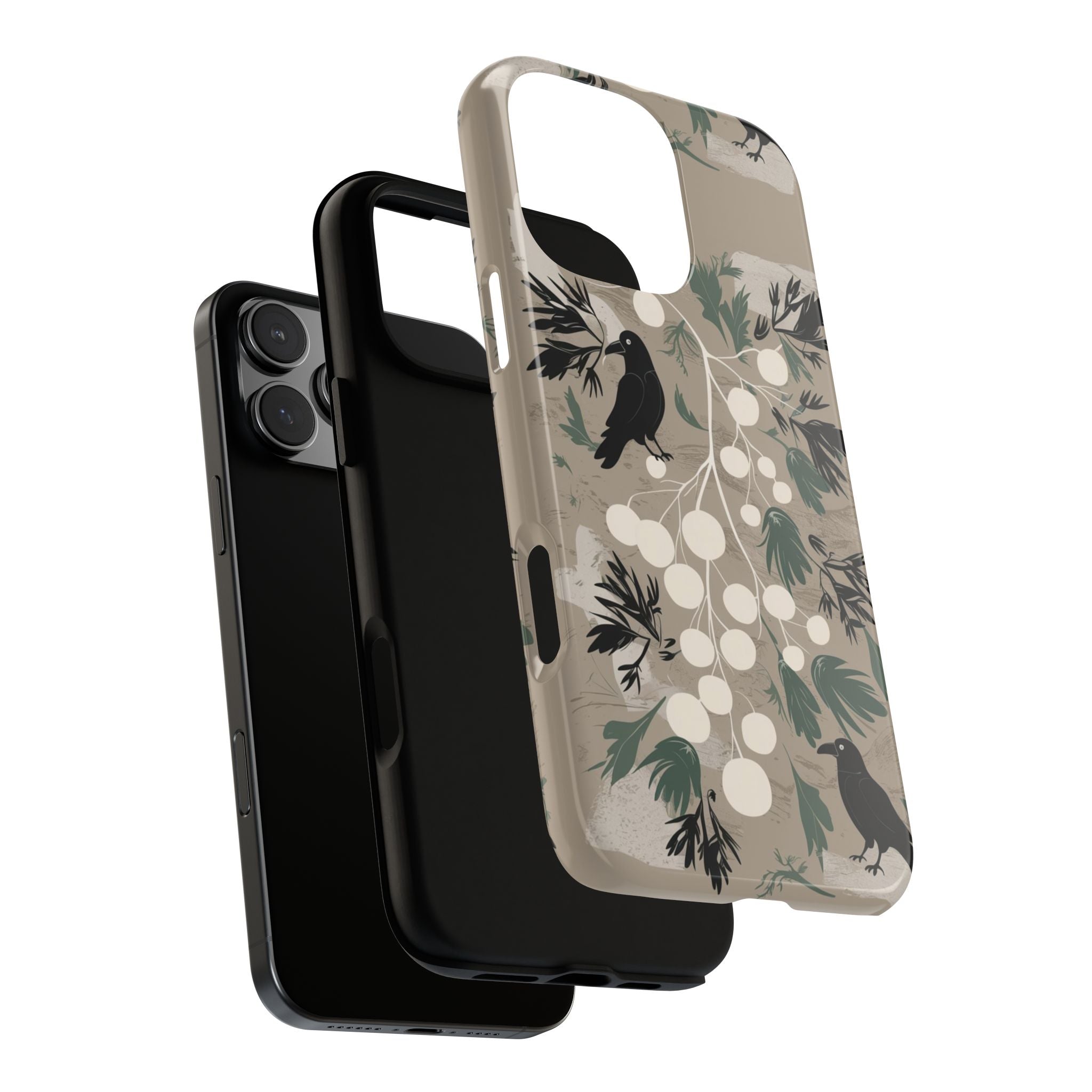Crows and Berries - Tough Case for iPhone 14, 15, 16 - Spruced Roost