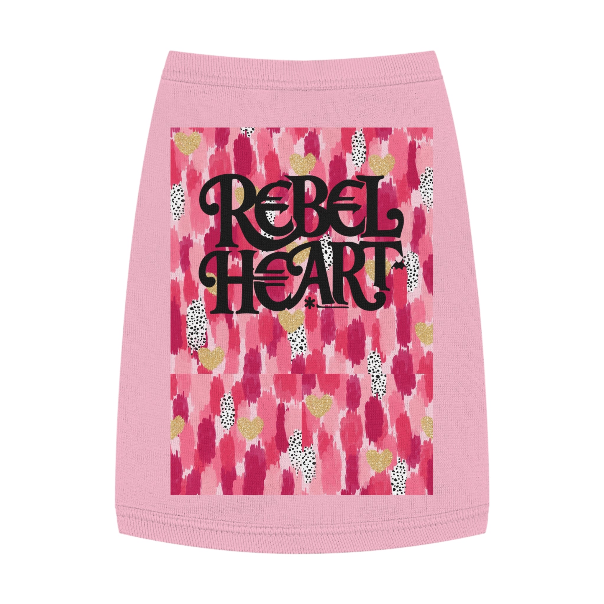 Rebel Heart Pink Confetti Pet Shirt - Stylish and Playful Dog Apparel