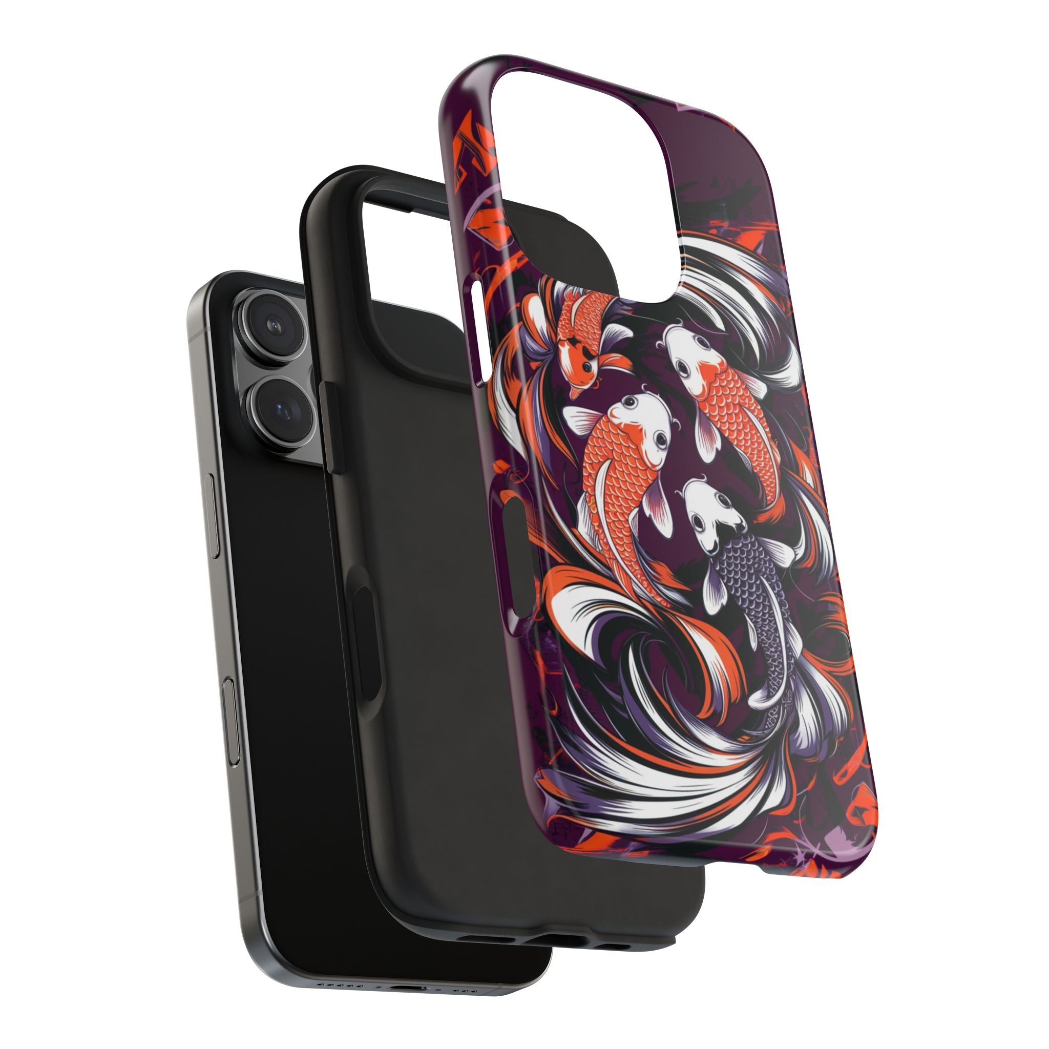 Koi Fish Purple - Tough Case for iPhone 14, 15, 16 - Spruced Roost