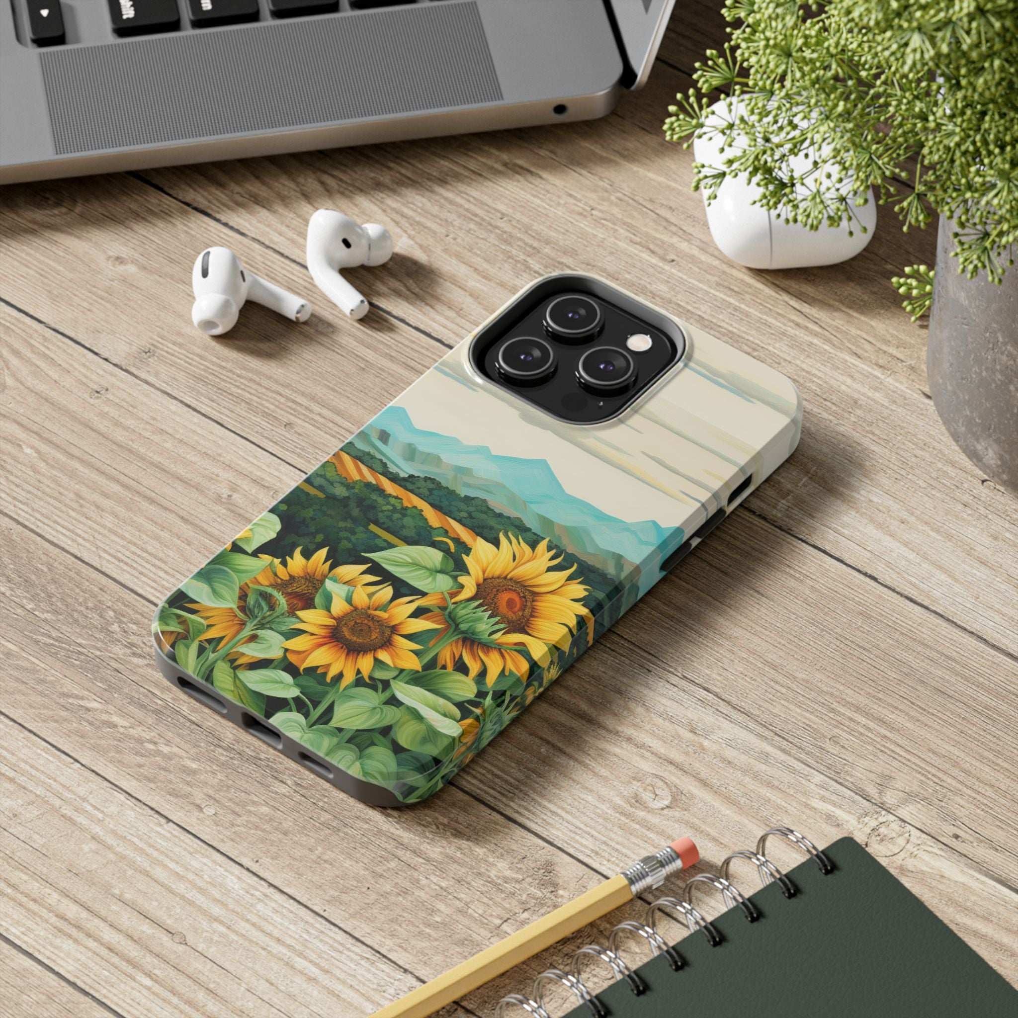 Mountain View Sunflowers  - Tough Case for iPhone 14, 15, 16