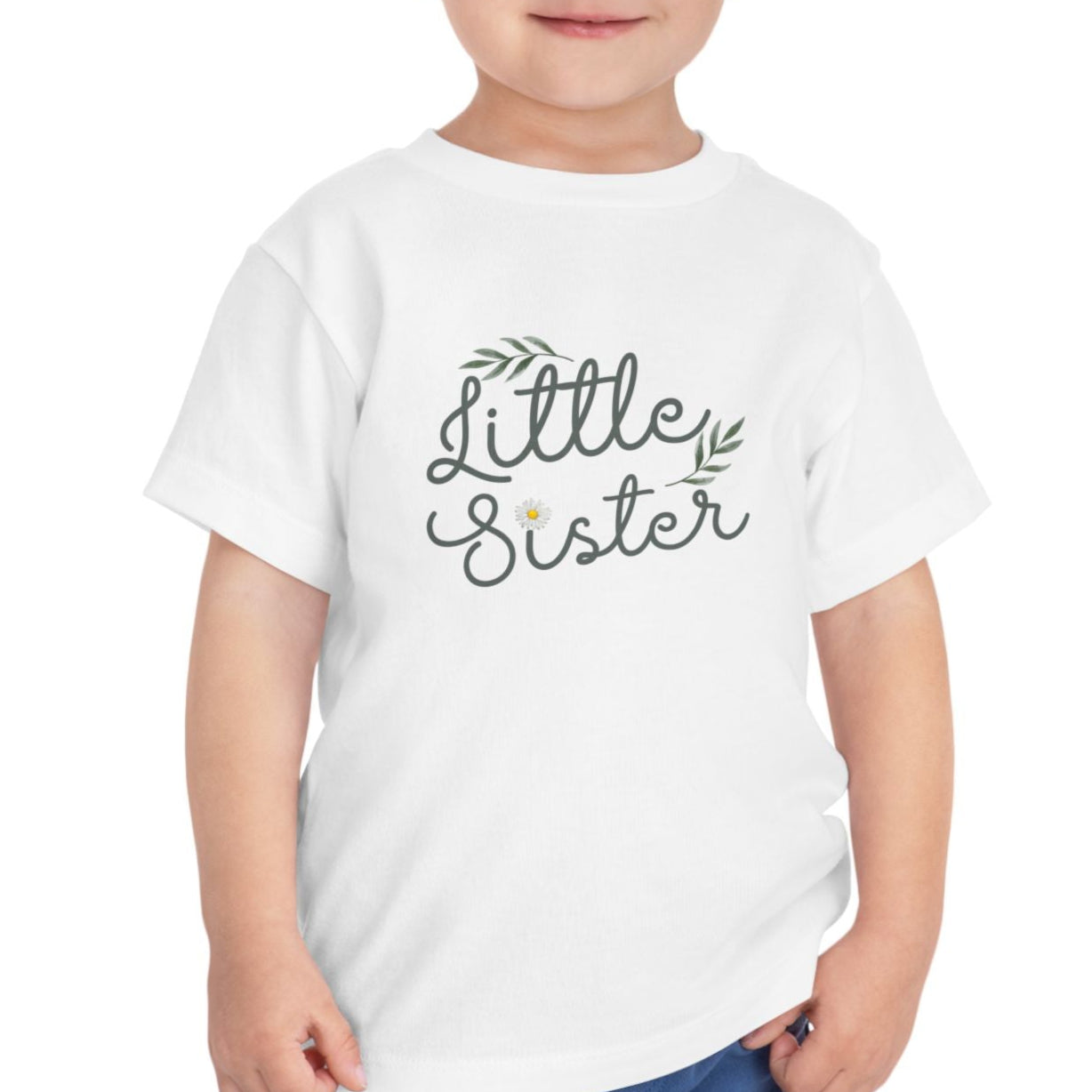 Little Sister Bee & flowers Big Sister Baby T-Shirt | Infant Tee