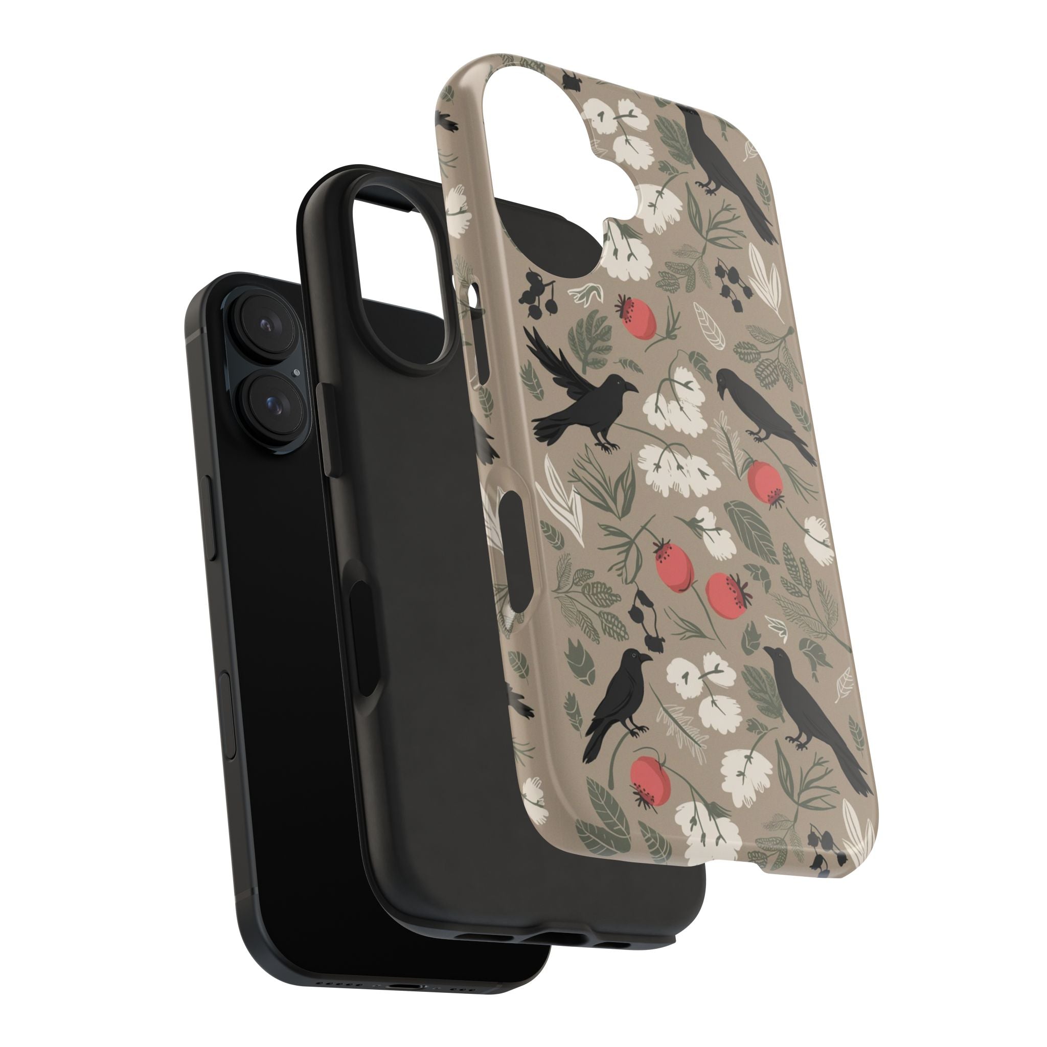 Black Crows Berries - Tough Case for iPhone 14, 15, 16 - Spruced Roost