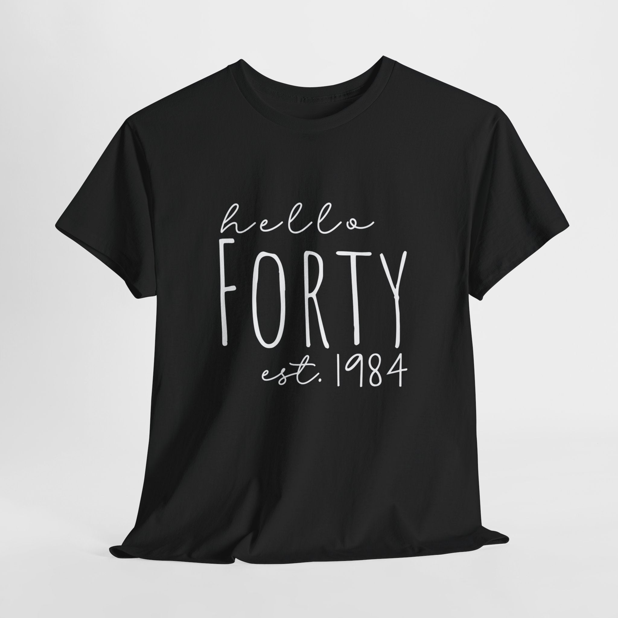 Forty Black & White Unisex Heavy Cotton Tee - Spruced Roost