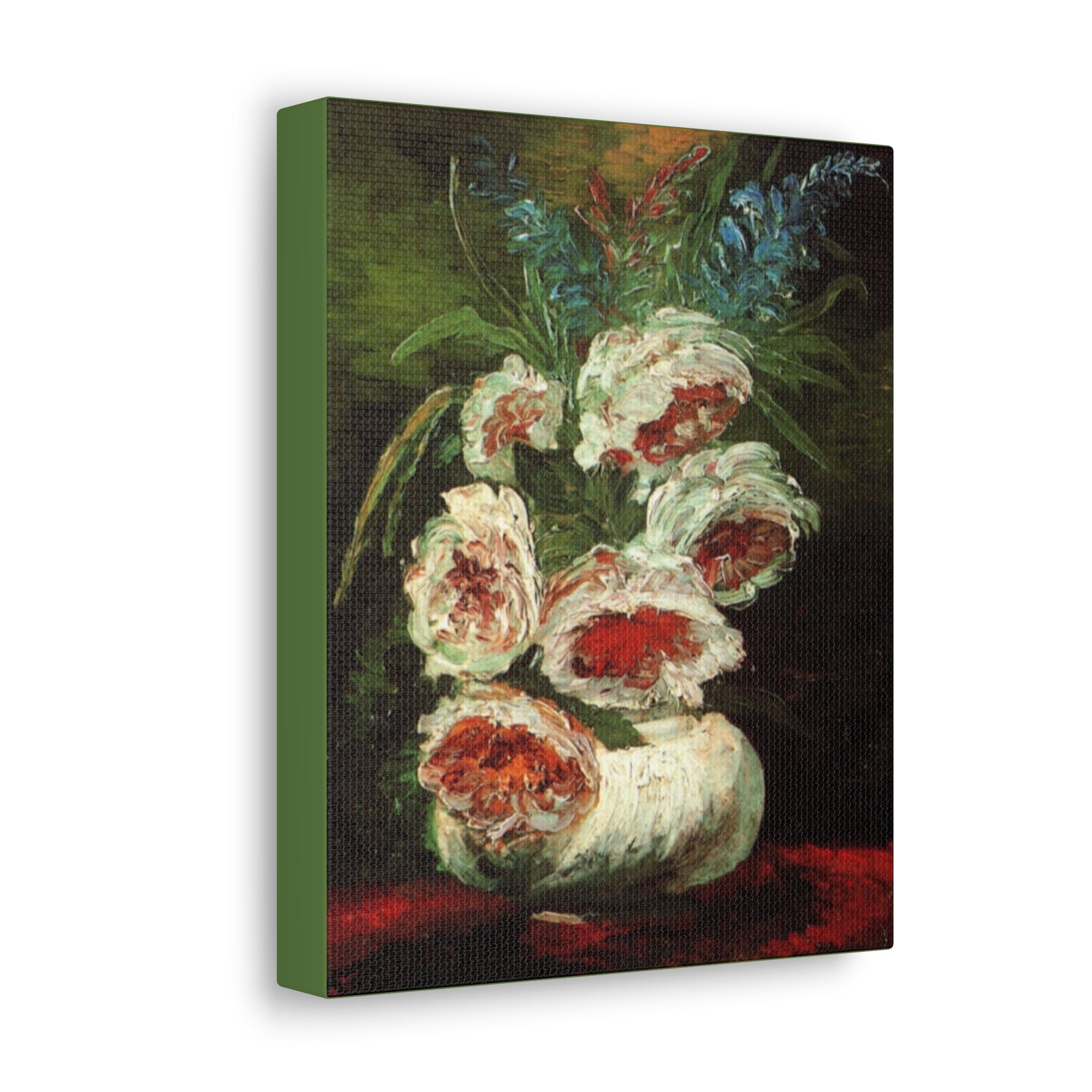 Vase with Peonies - Vincent van Gogh - Canvas Gallery Wraps - Spruced Roost