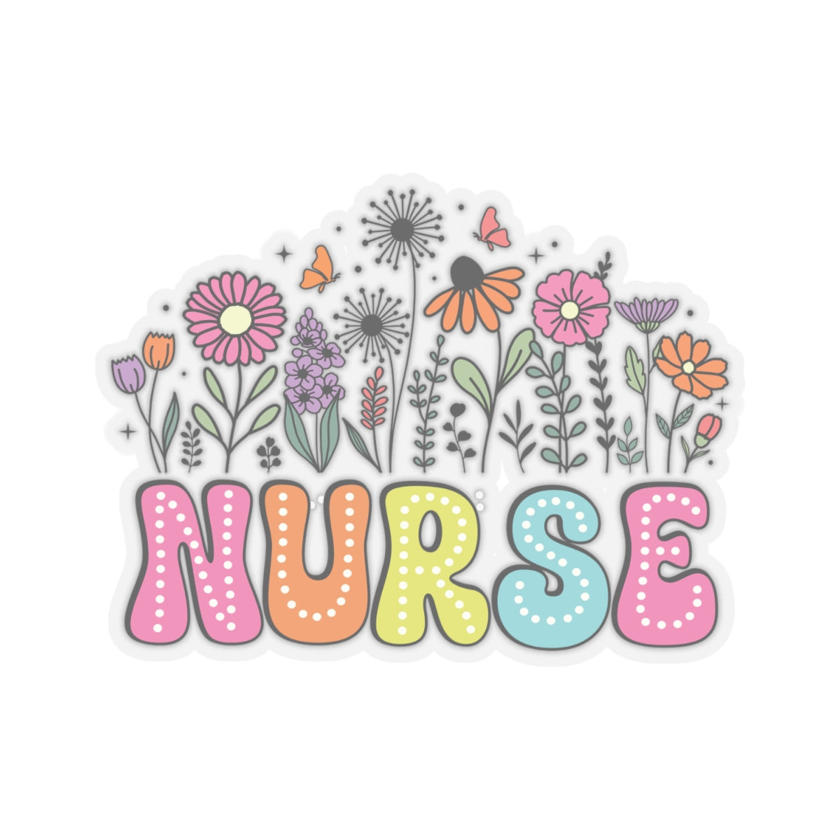 Nurse Nursing RN LPN Kiss-Cut Stickers