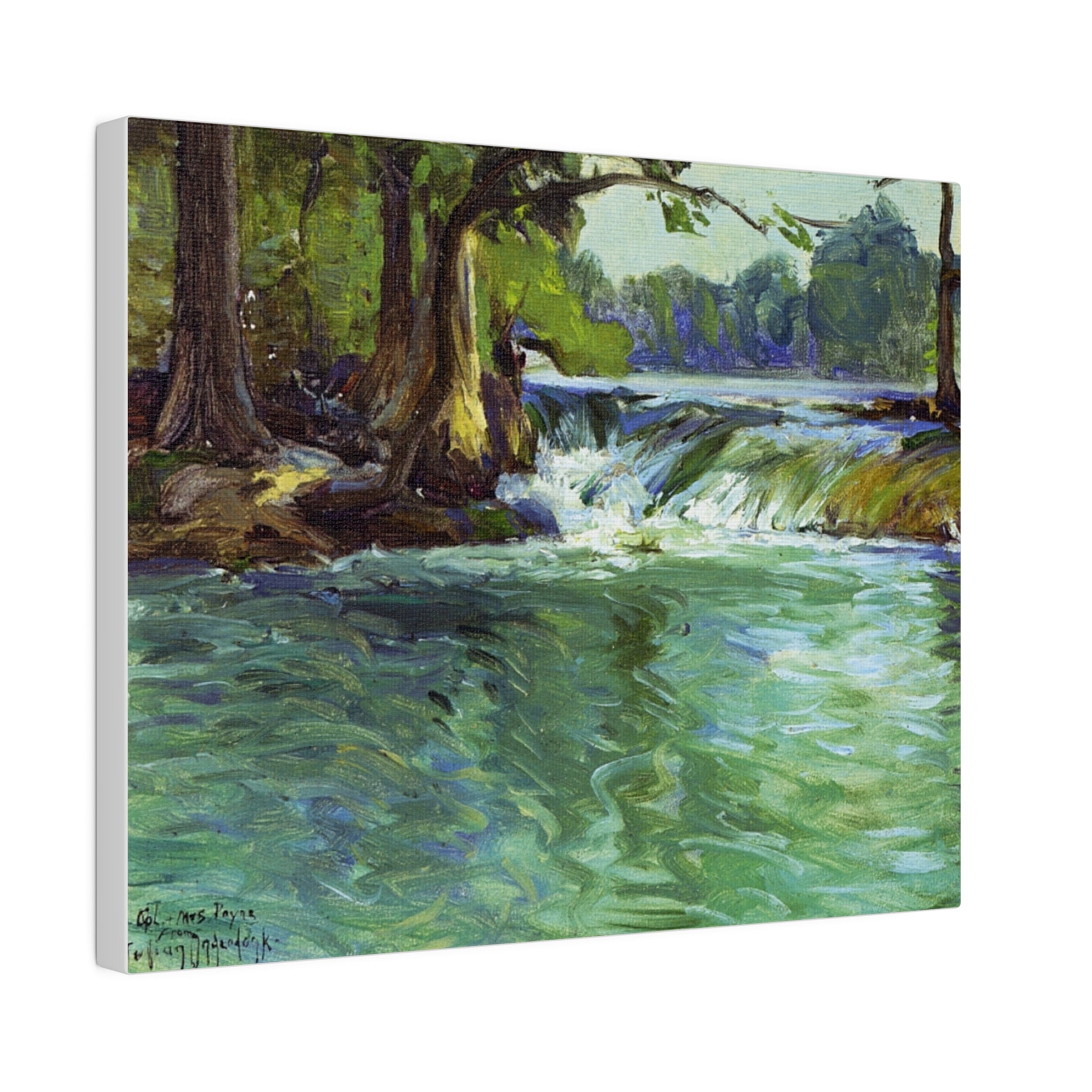 On the Guadalupe - Julian Onderdonk - 1914 Matte Canvas, Stretched, 0.75" - Spruced Roost