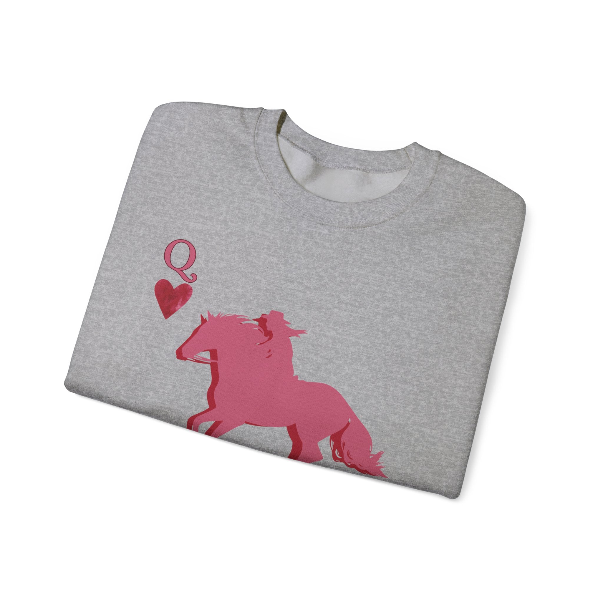 Queen of Hearts - Ace up your sleeve - Cowgirl Queen rewneck Sweatshirt — - Spruced Roost