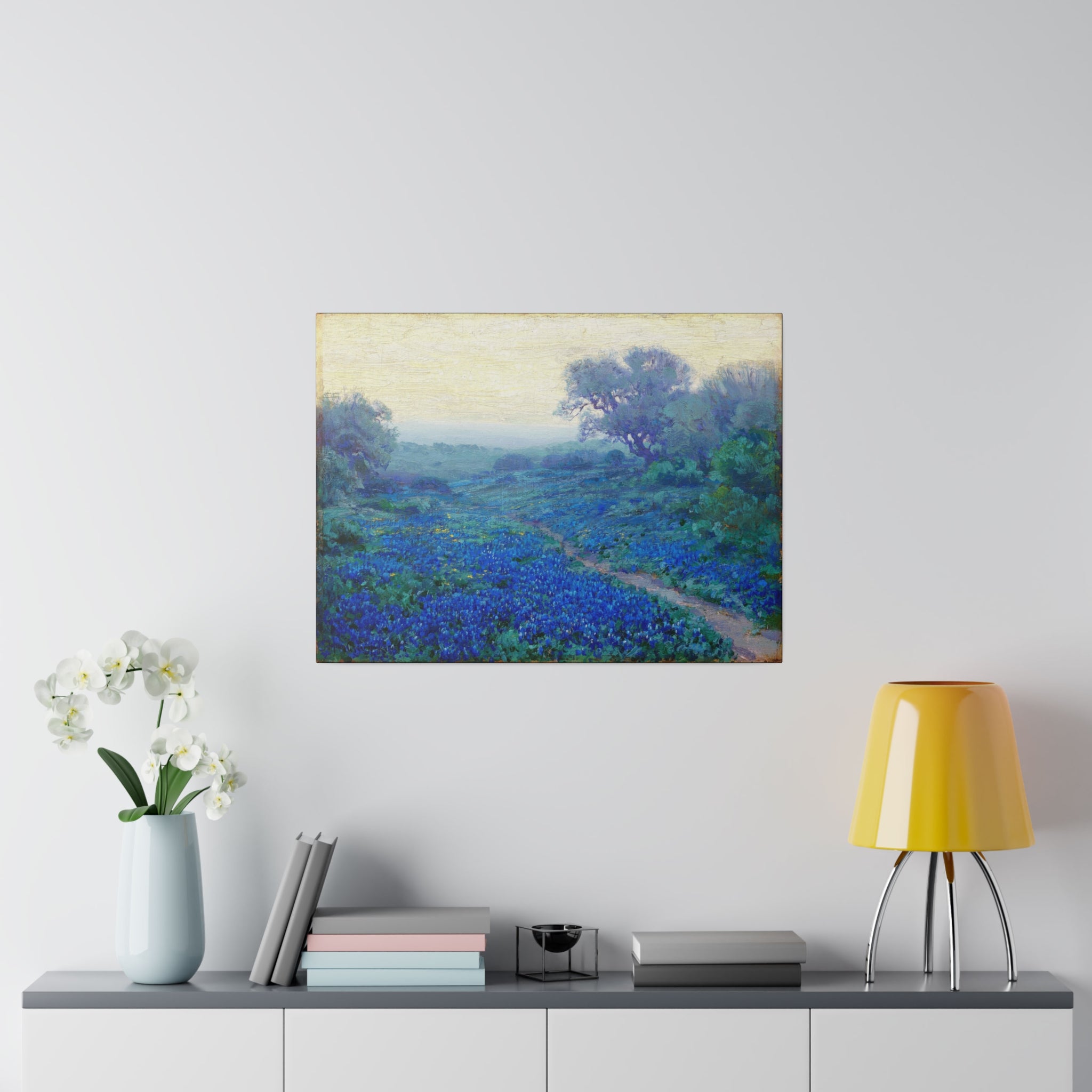 Blue Bonnets at Sunrise - Julian Onderdonk Matte Canvas, Stretched, 0.75"