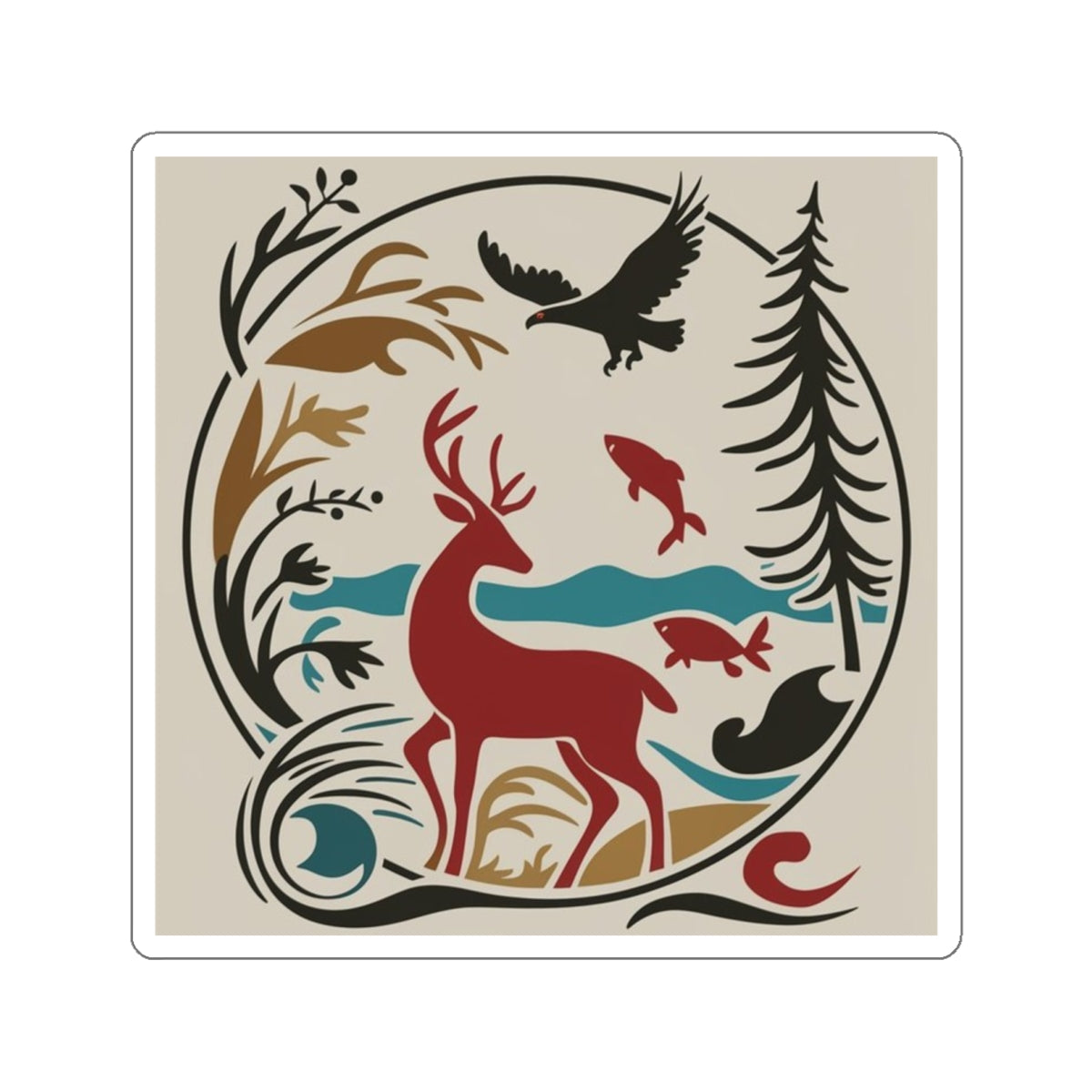 Nature Calls - Outdoorsy Kiss-Cut Stickers