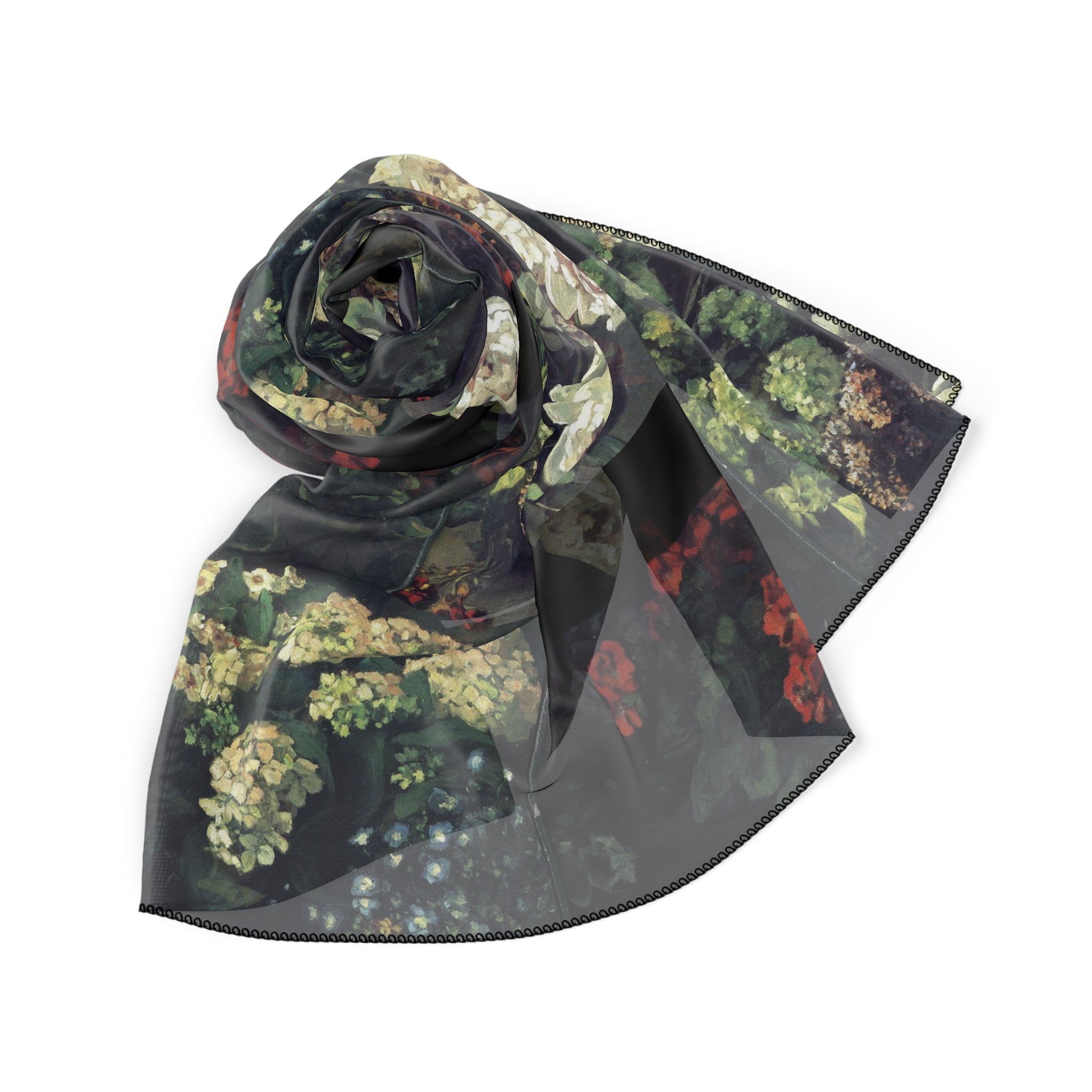 Flora Chiffon Poly Scarf - Spruced Roost