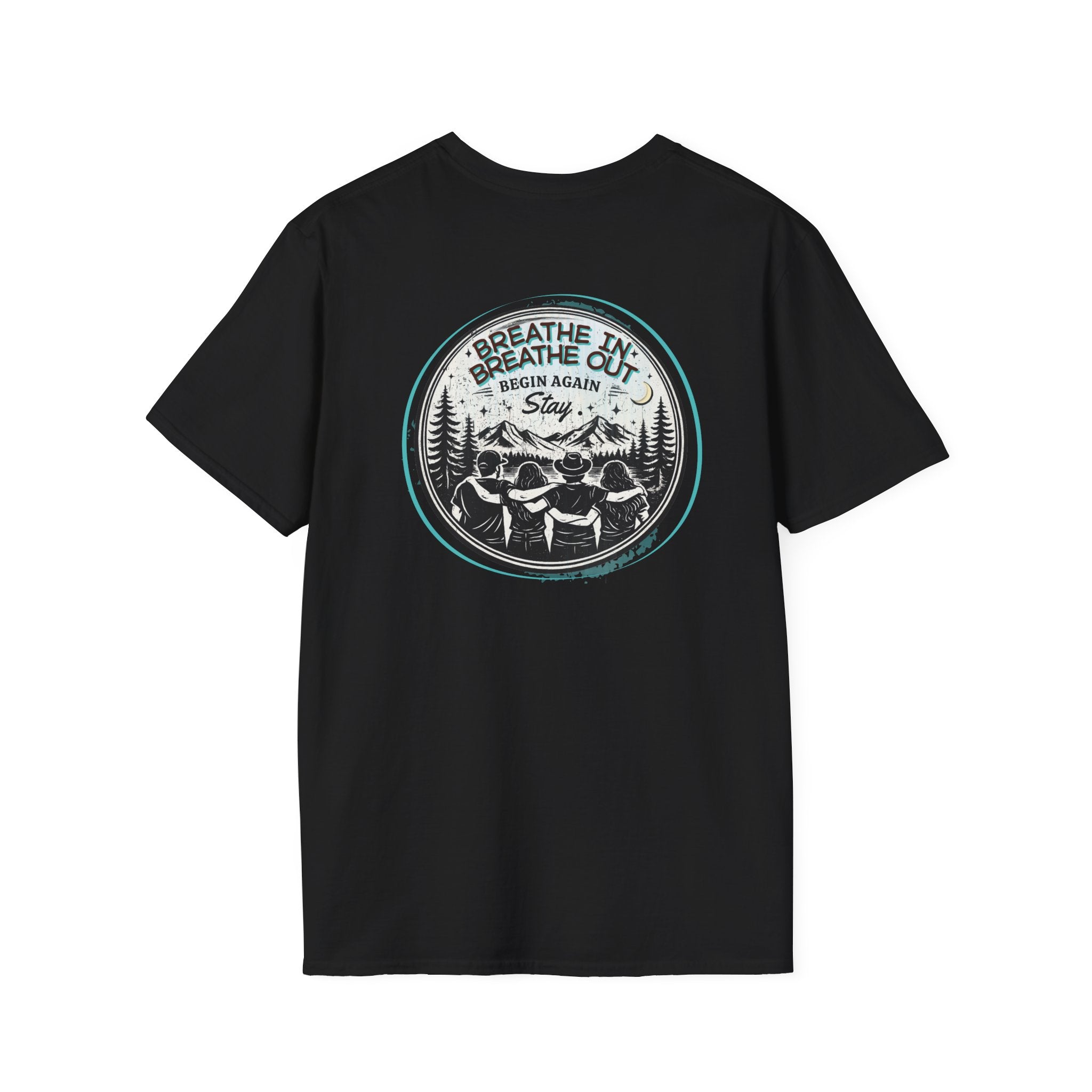 Breathe In, Breathe Out - Women's Unisex Sized Crew Graphic T-Shirt