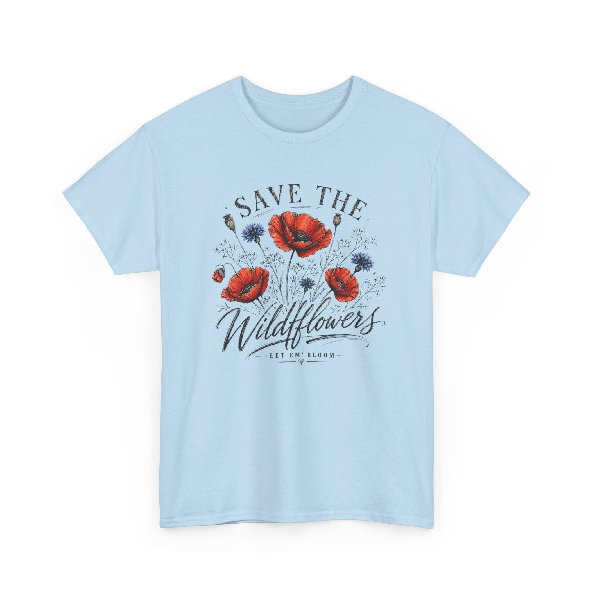 Save The Wildflowers T-Shirt — Poppy Floral Conservation Tee