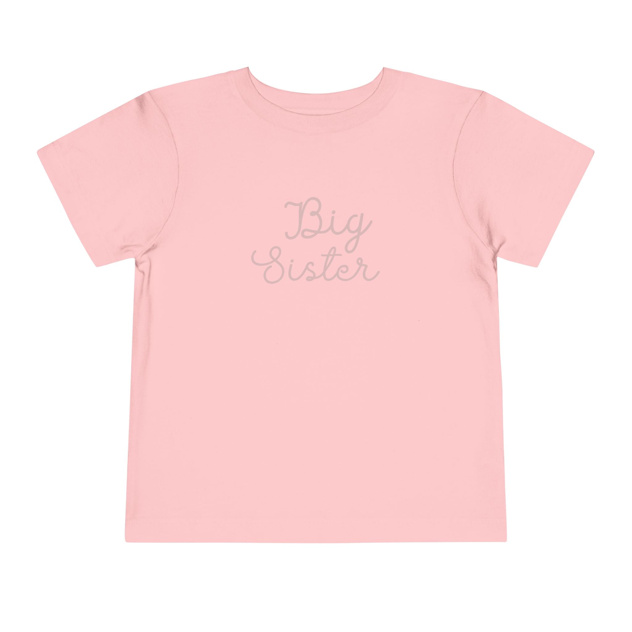 Pink Cursive - Big Sister Baby T-Shirt - Gift for New Siblings, Baby Showers