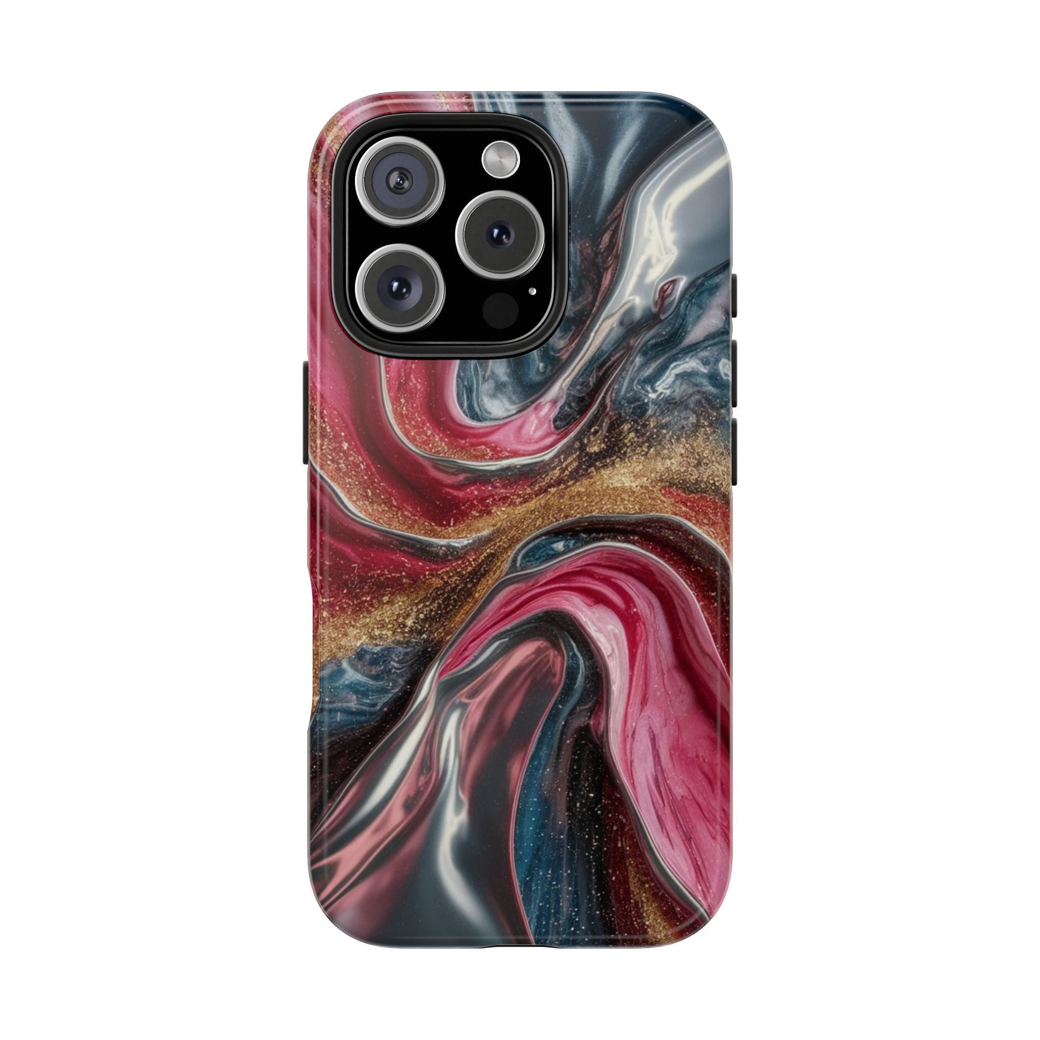 Metallic Swirl - Tough Case for iPhone 14, 15, 16 - Spruced Roost