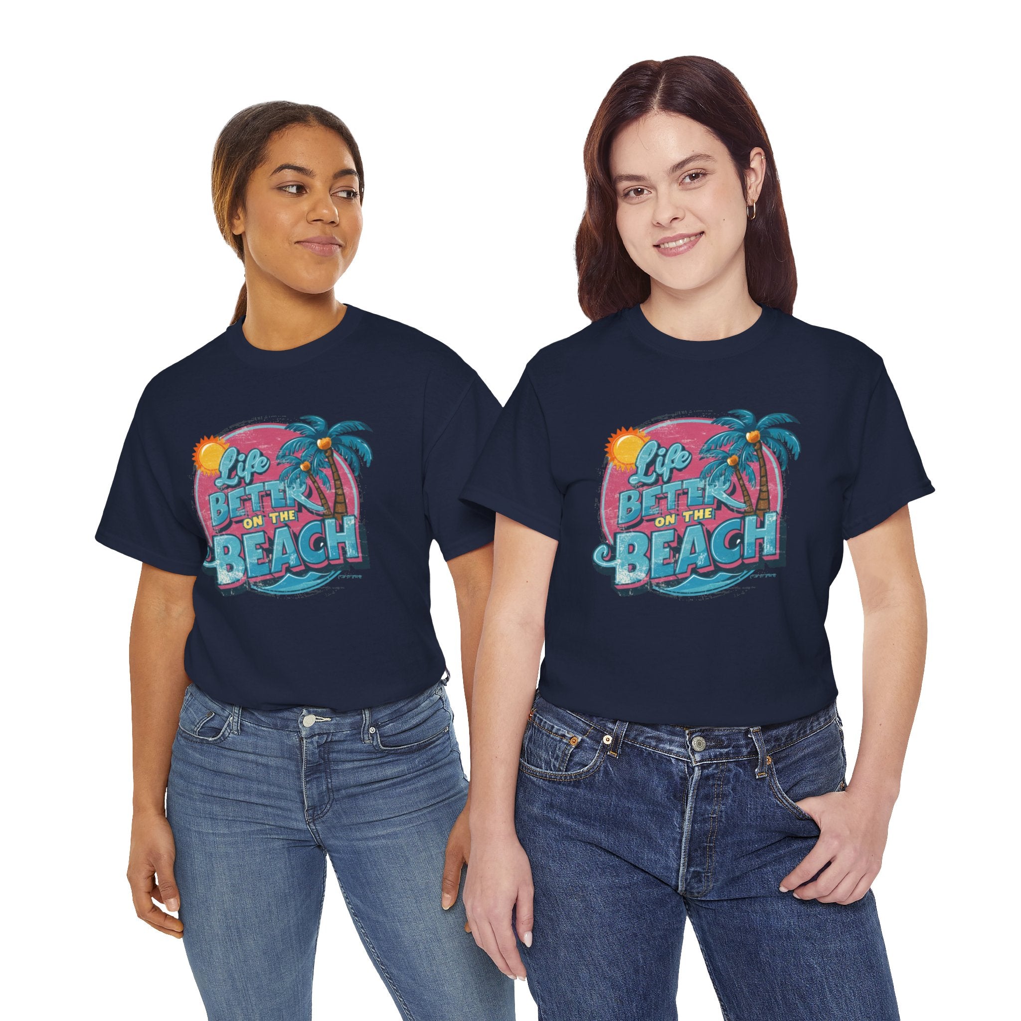 Life is Better at the Beach - Unisex Heavy Cotton Tee - Spruced Roost