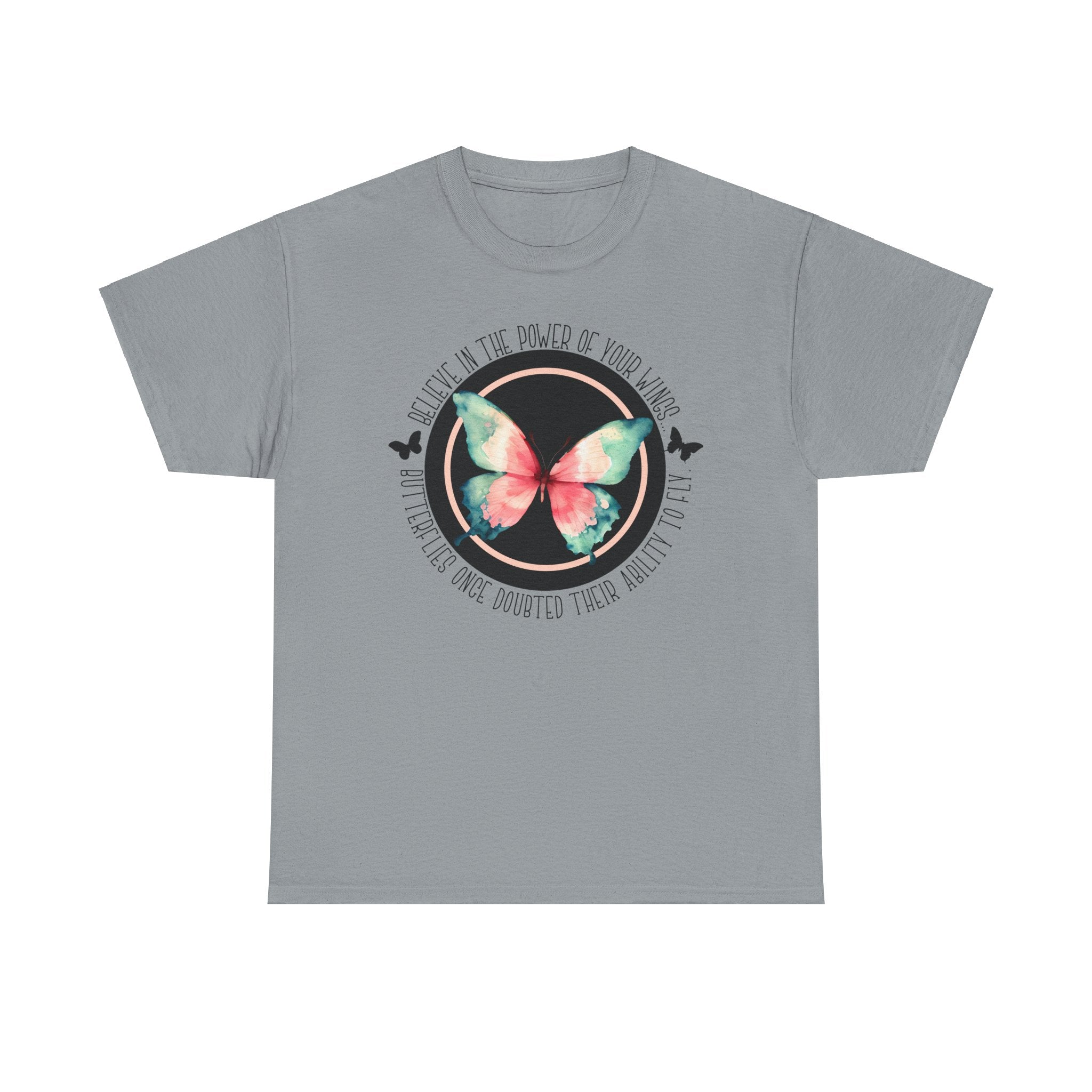 Believe in the Butterfly - Unisex Heavy Cotton Tee - Spruced Roost