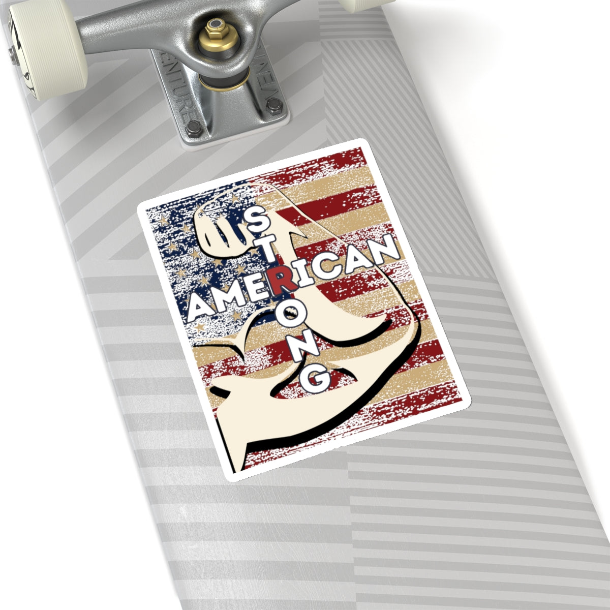 AMERICAN STRONG Cross Kiss-Cut Stickers
