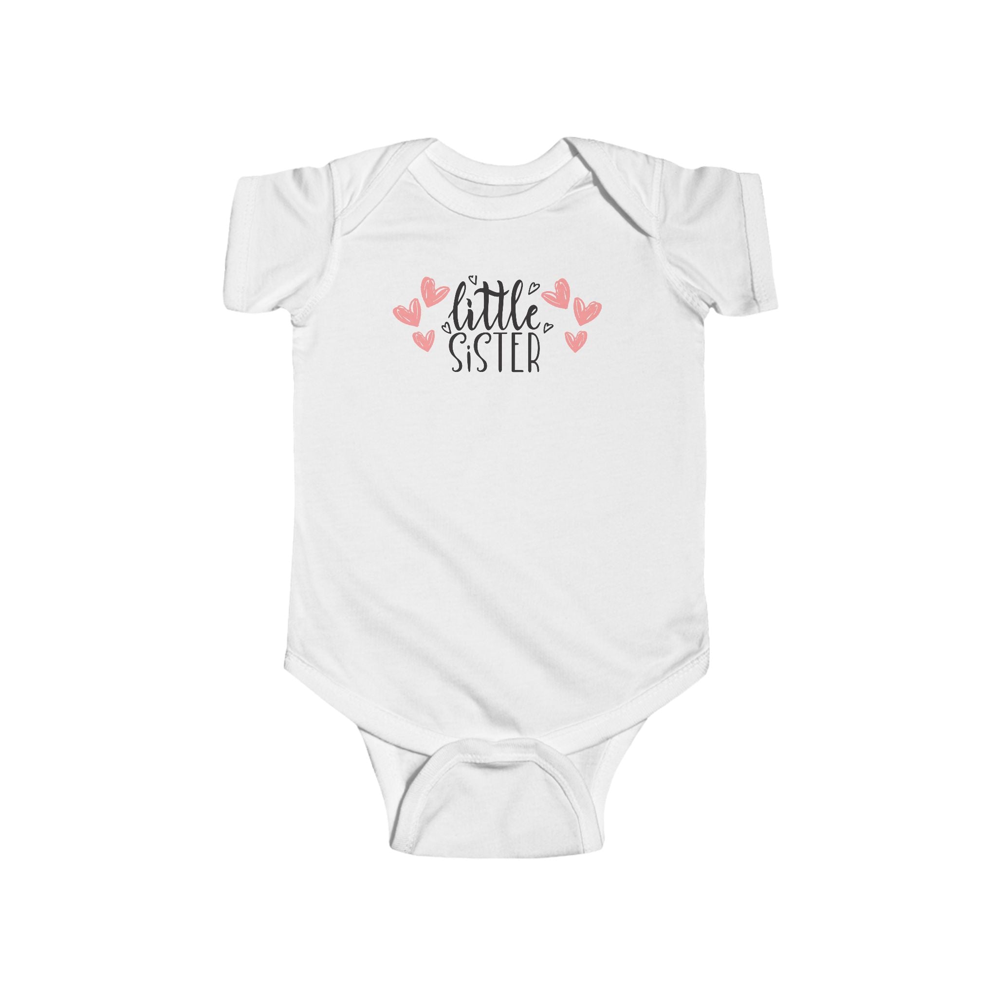 Little Sister Hearts - Cute Infant Bodysuit