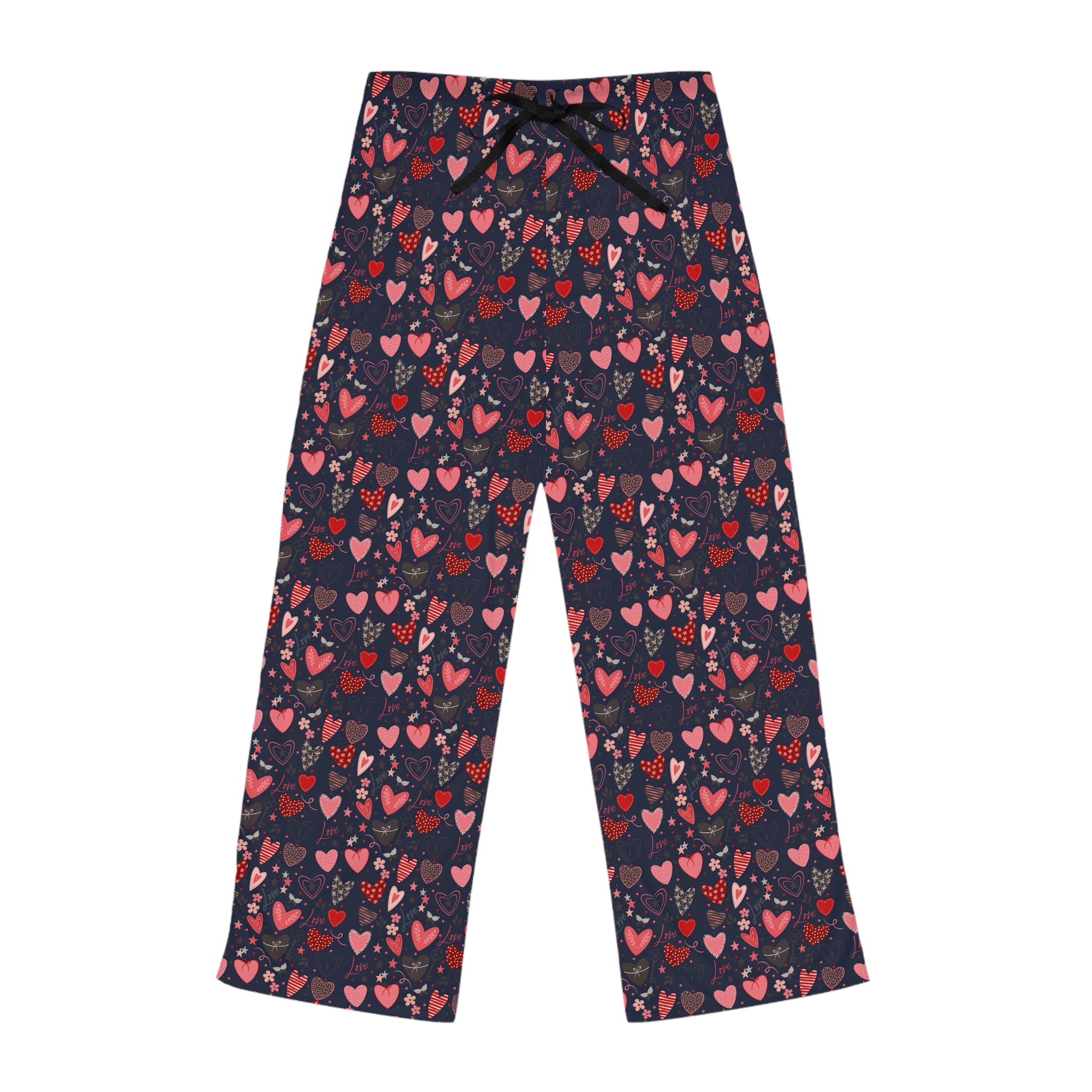 Base of Hearts Women's Pajama Pants (AOP) - Navy