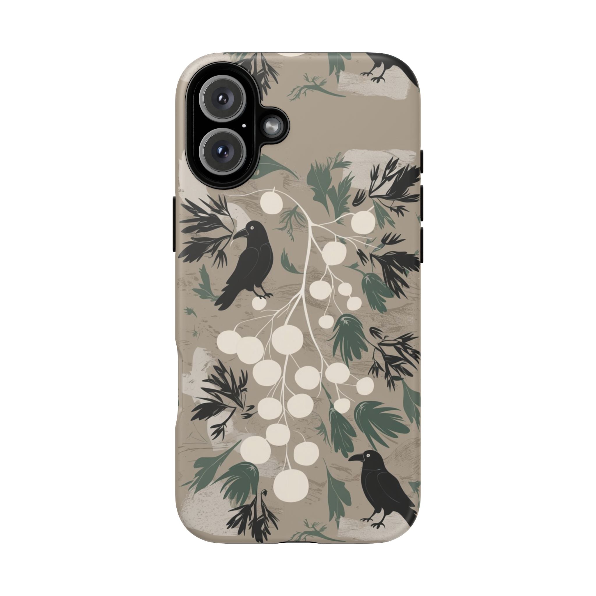 Crows and Berries - Tough Case for iPhone 14, 15, 16 - Spruced Roost