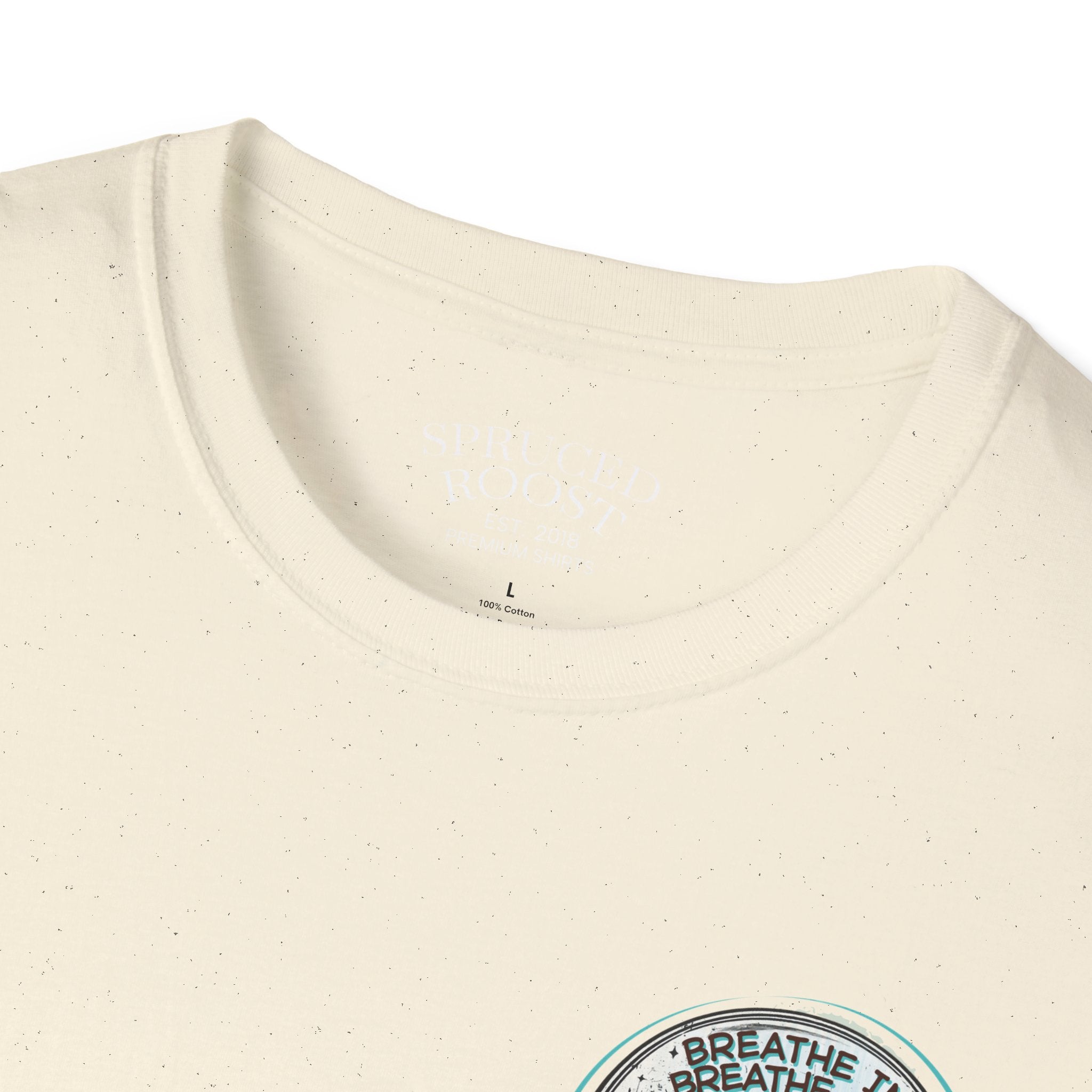 Breathe In, Breathe Out - Men's Unisex Sized Crew Graphic T-Shirt