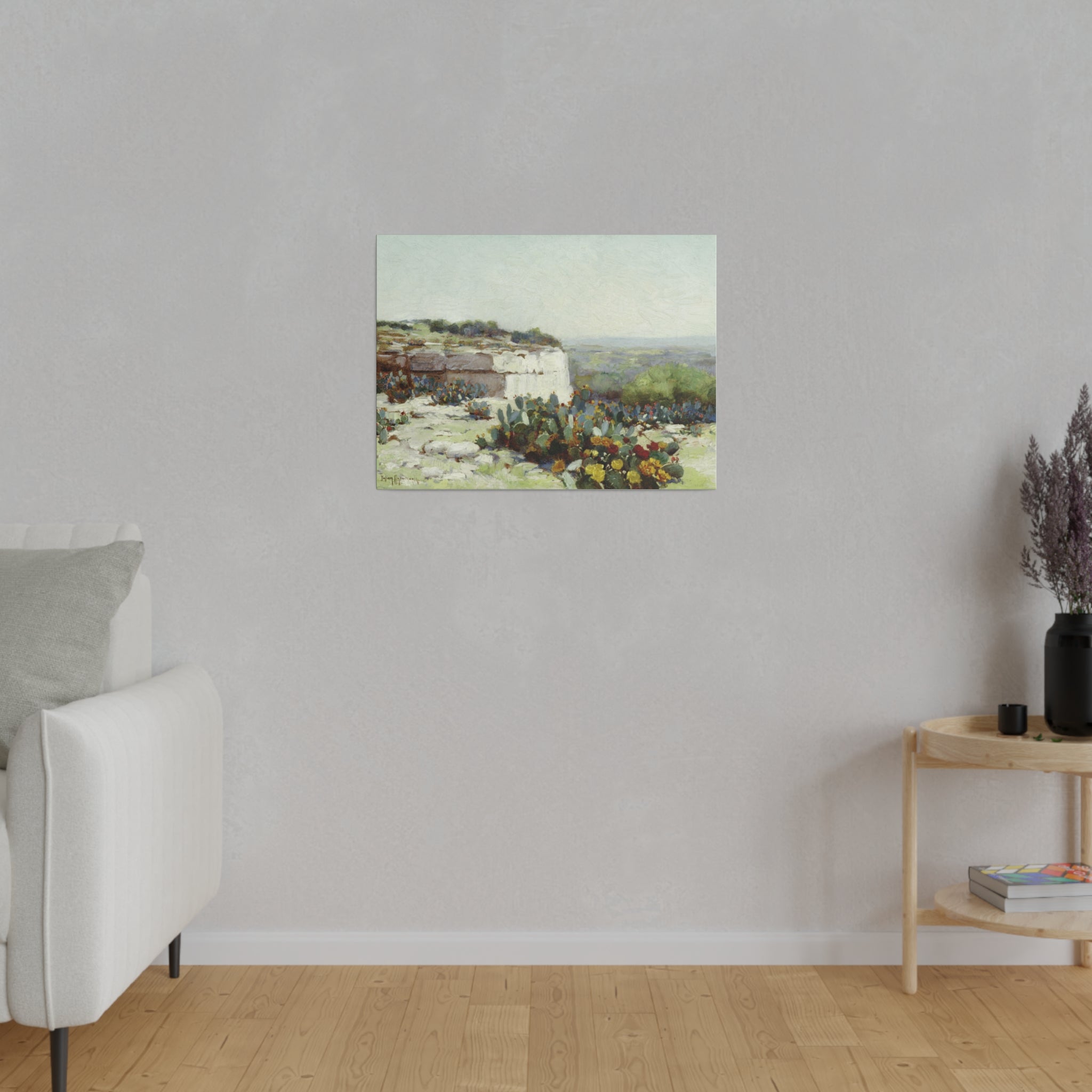 Prickly Pear in Blossom - Julian Onderdonk - Matte Canvas Print, Stretched, 0.75" - Spruced Roost