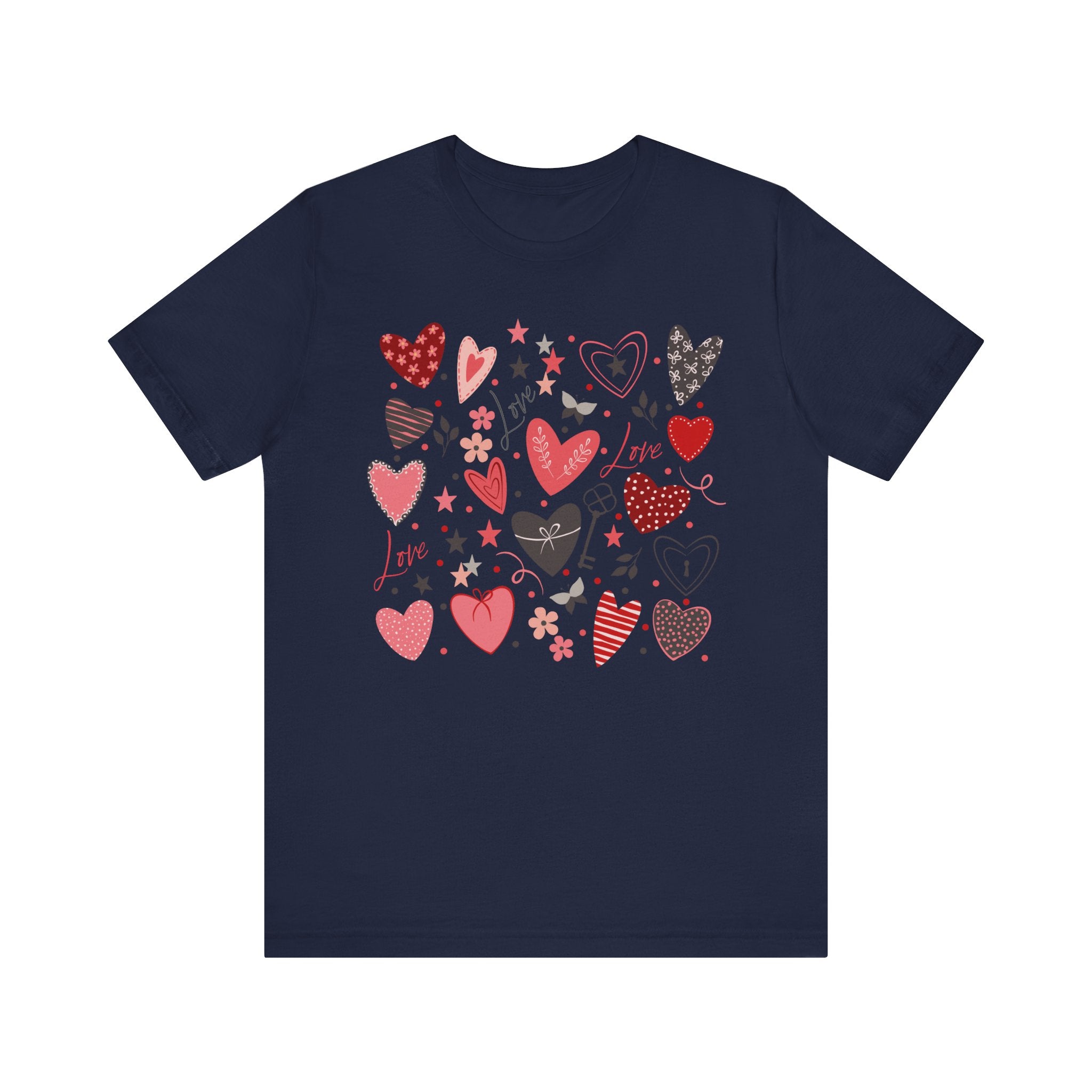 Base of Hearts Unisex Jersey Short Sleeve Tee - Navy