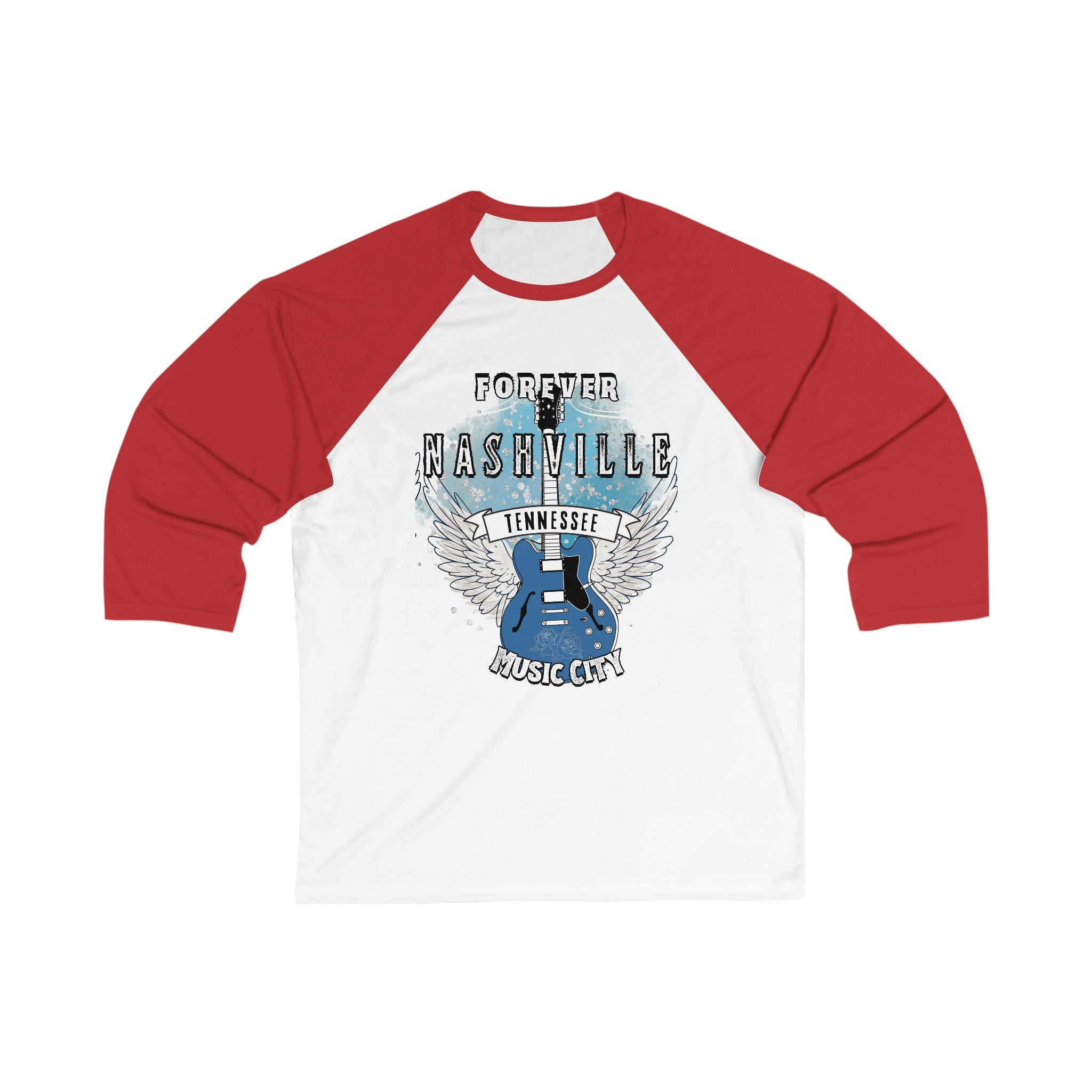 Nashville Forever - Raglan 3\4 Sleeve Baseball Tee - 6 Colors