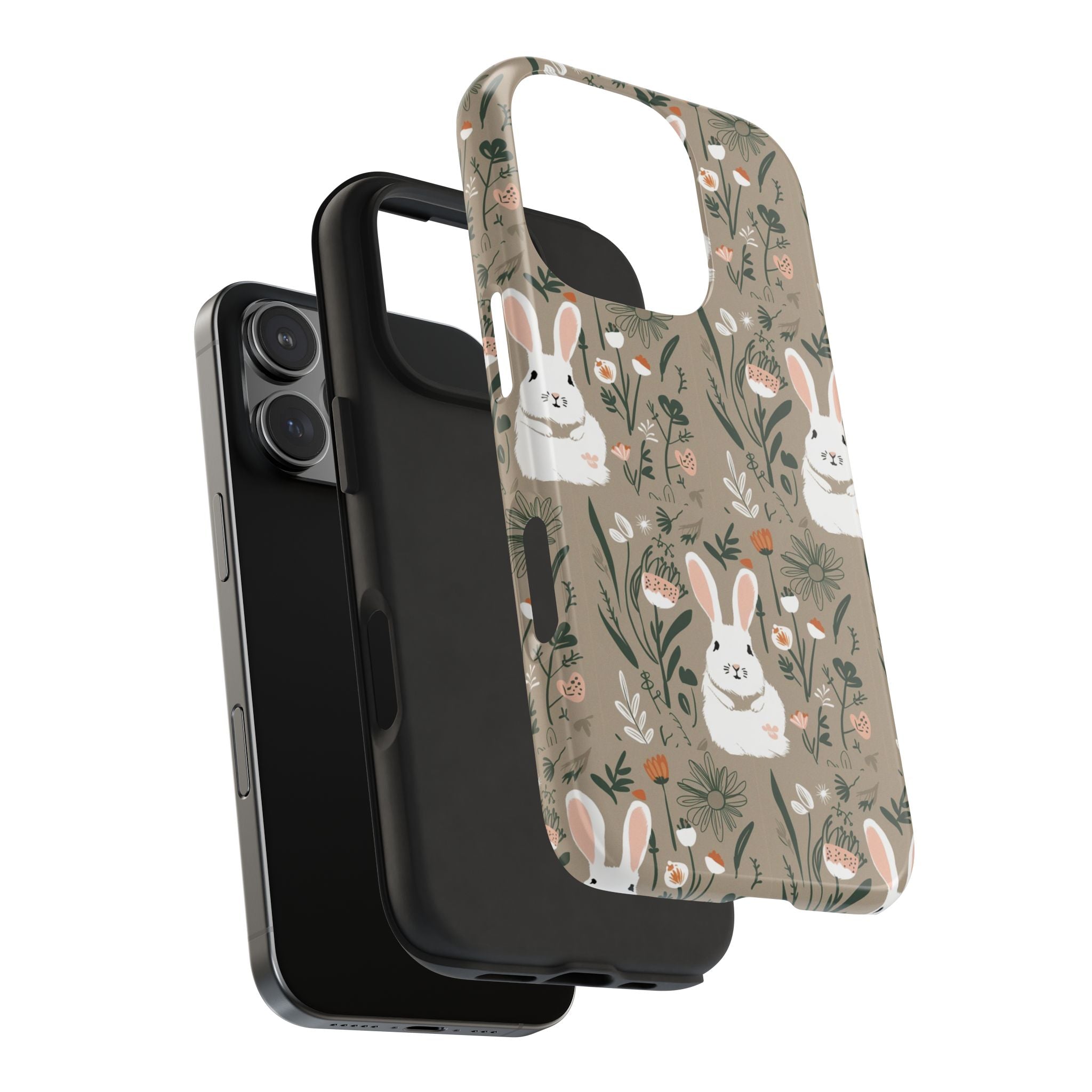 Felt Cotton Tails - Tough Case for iPhone 14, 15, 16 - Spruced Roost