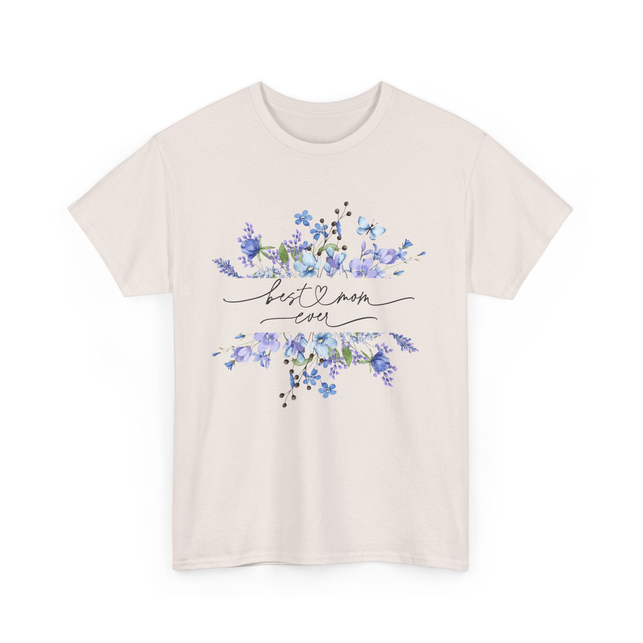Blue floral Mama Colorful Unisex Heavy Cotton Tee - Spruced Roost