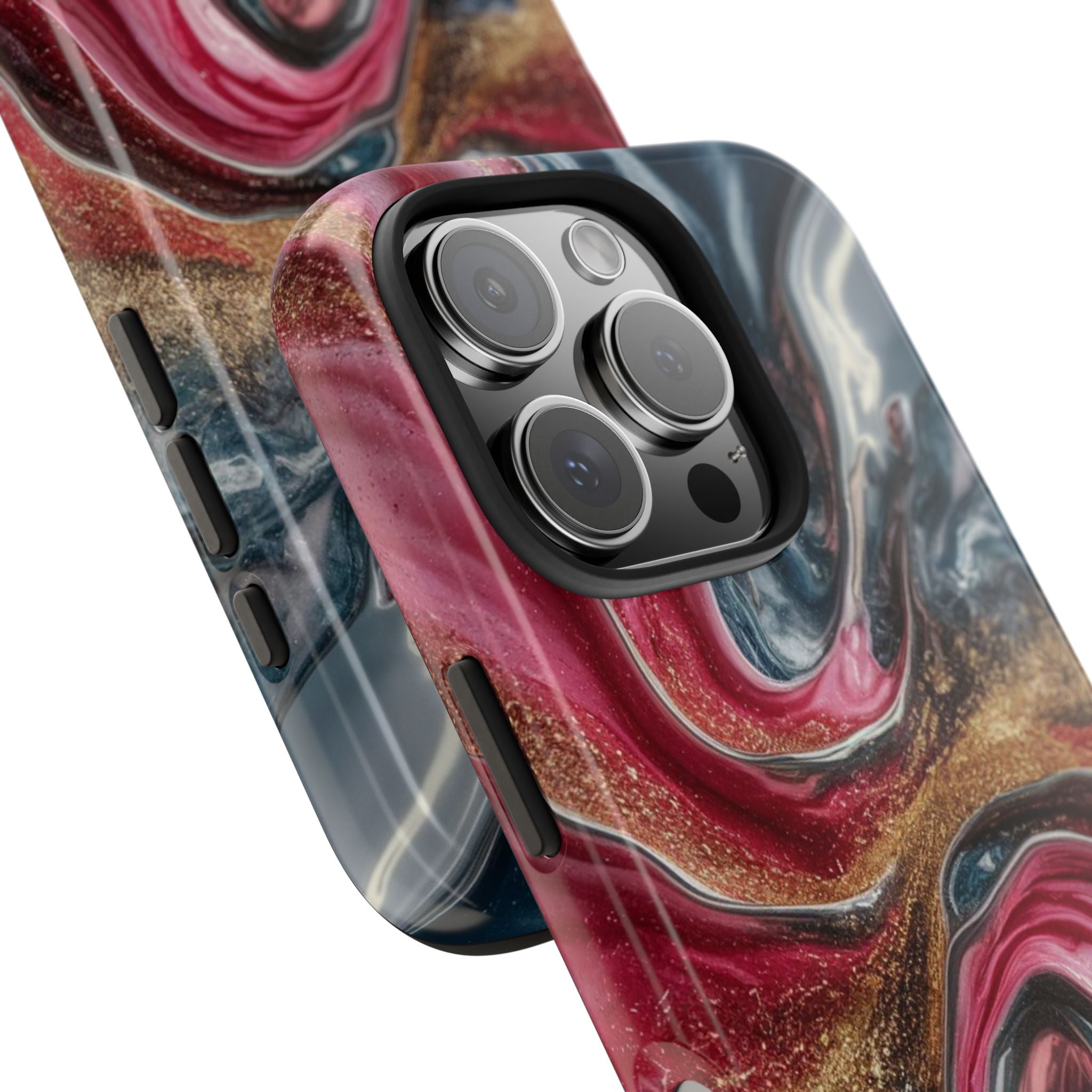 Metallic Swirl - Tough Case for iPhone 14, 15, 16 - Spruced Roost