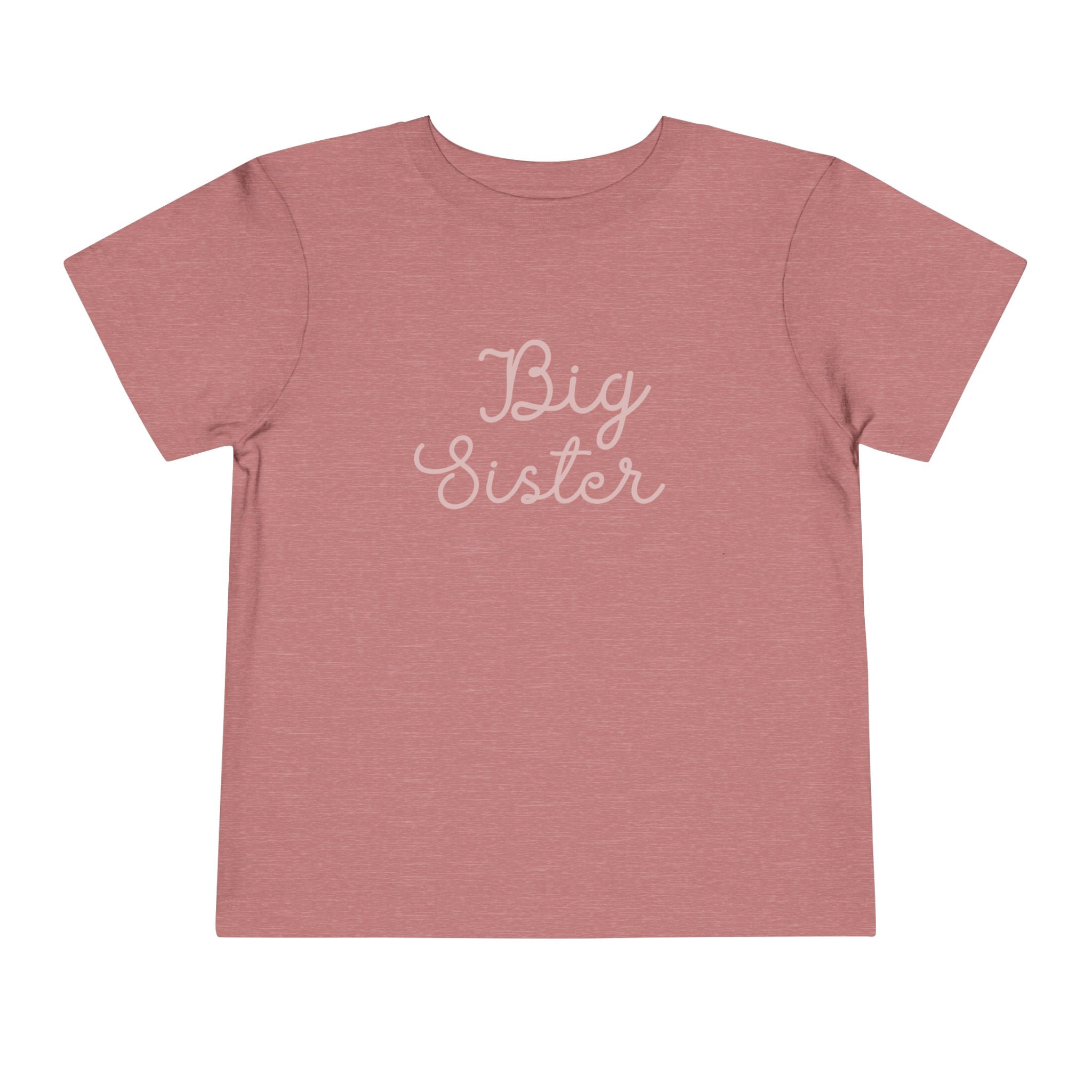 Pink Cursive - Big Sister Kids' T-Shirt -Gift for New Siblinngs - 3/4-7/8
