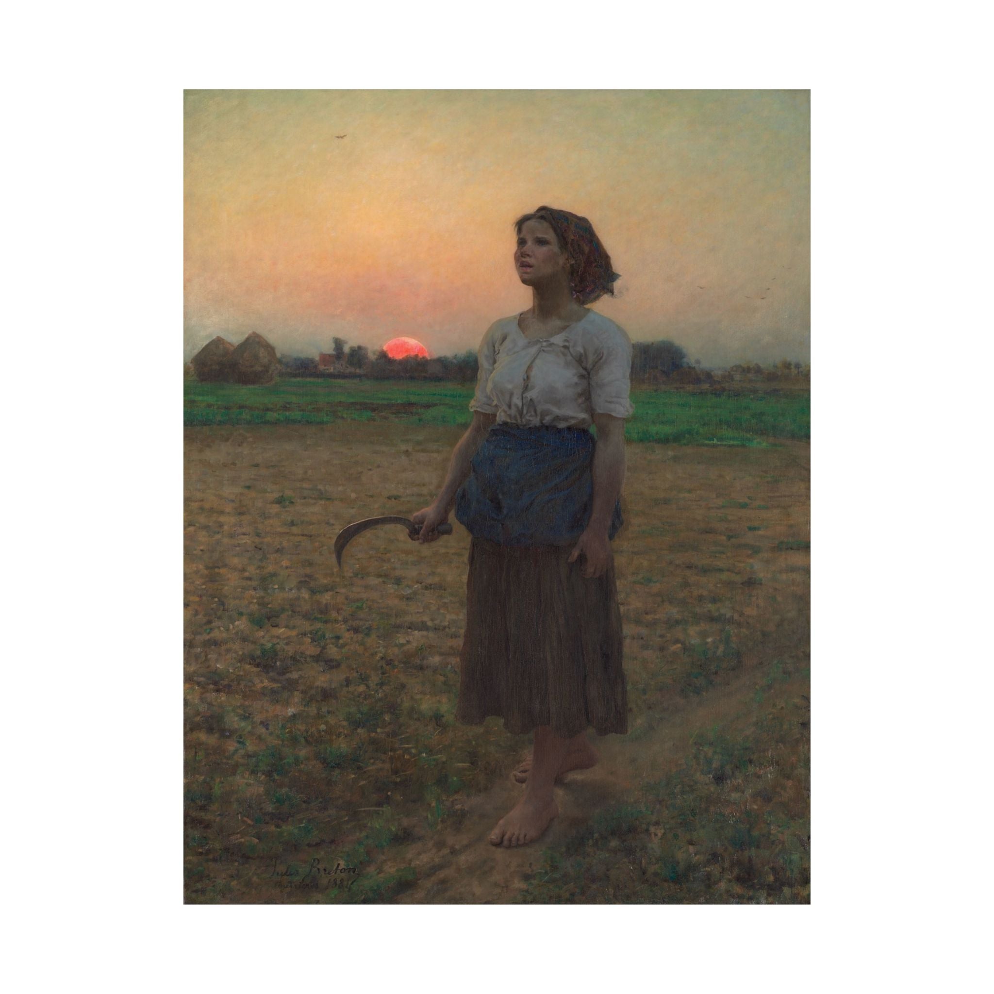 Le Breton Sunset Harvest Hope Art Poster | Matte Vertical Print for Home Decor