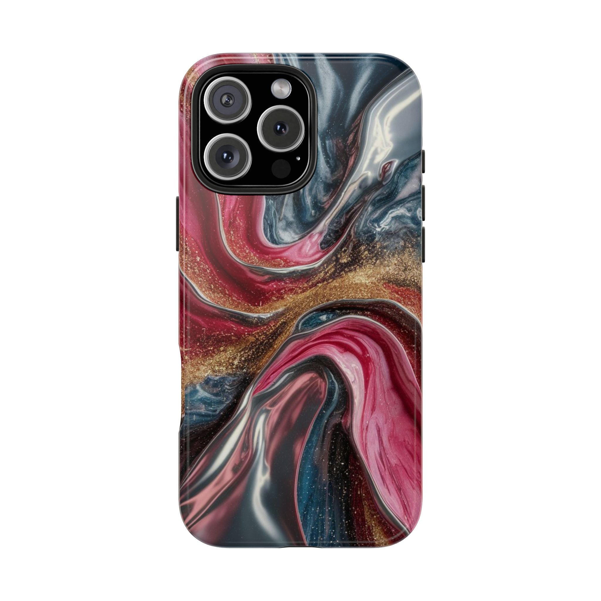 Metallic Swirl - Tough Case for iPhone 14, 15, 16 - Spruced Roost