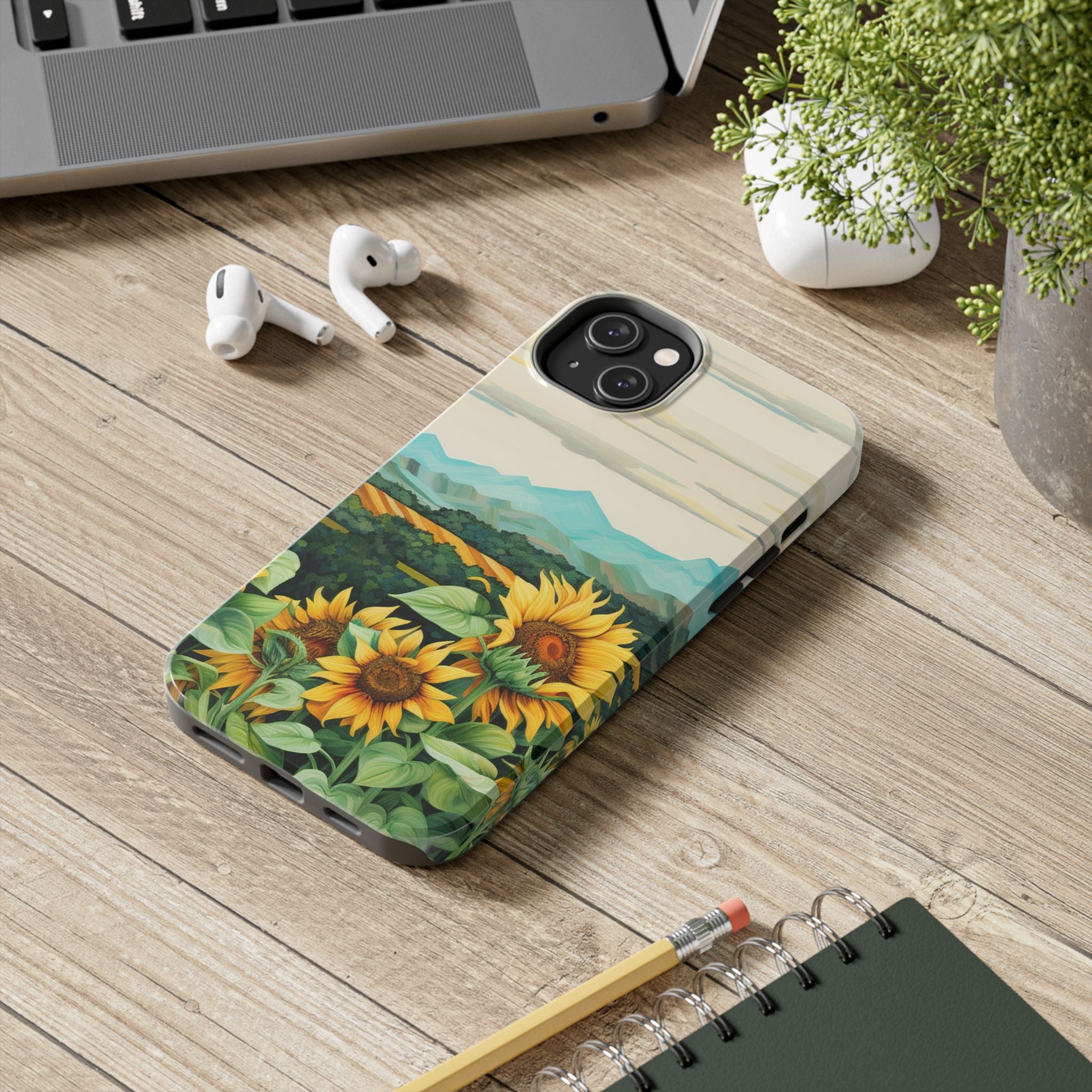 Mountain View Sunflowers  - Tough Case for iPhone 14, 15, 16