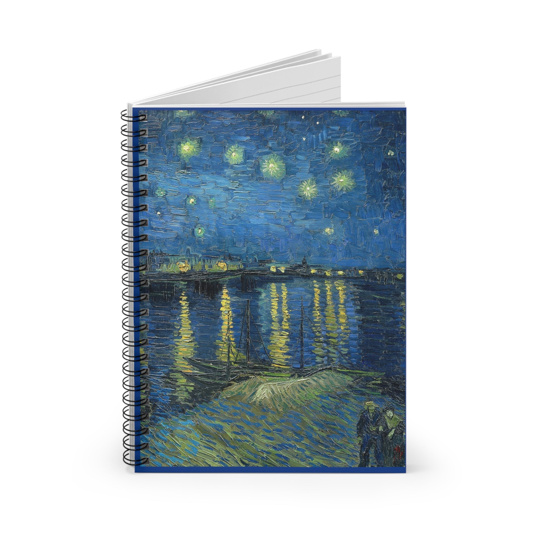 Starry Night on the Rhone - Vincent Van Gogh - Spiral Notebook - Ruled Line - Spruced Roost