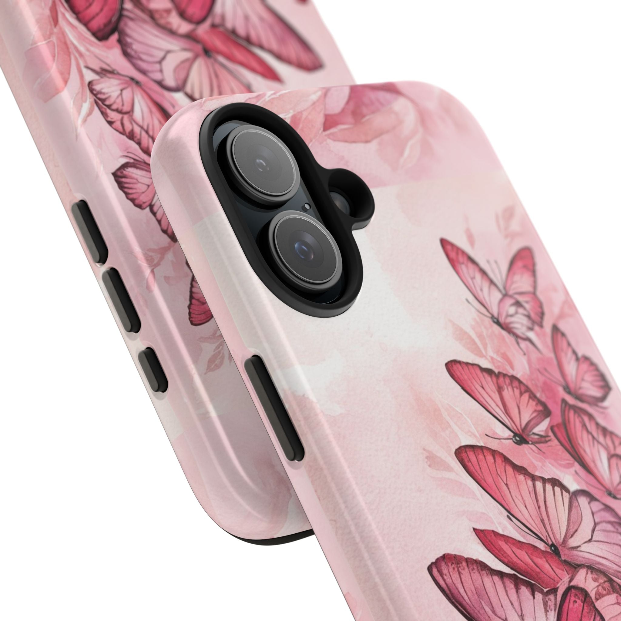 Pink Butterflies - Tough Case for iPhone 14, 15, 16 - Spruced Roost