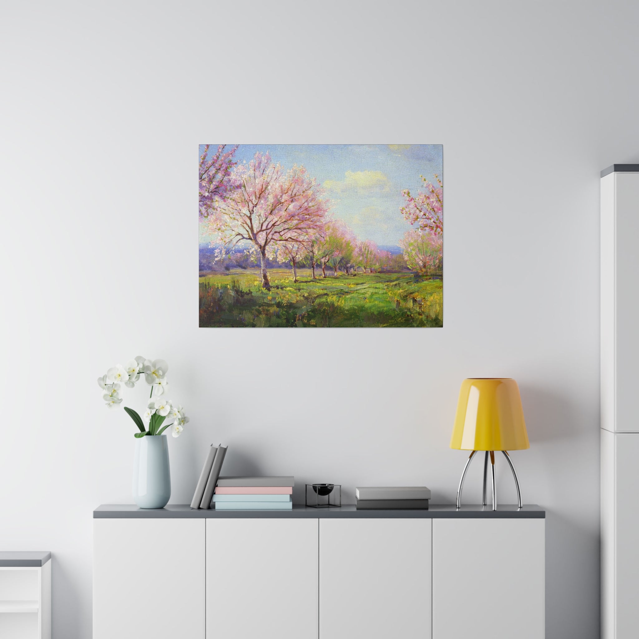 Peach Orchard on Mavericks Farm - Julian Onderdonk - Matte Canvas, Stretched, 0.75" - Spruced Roost