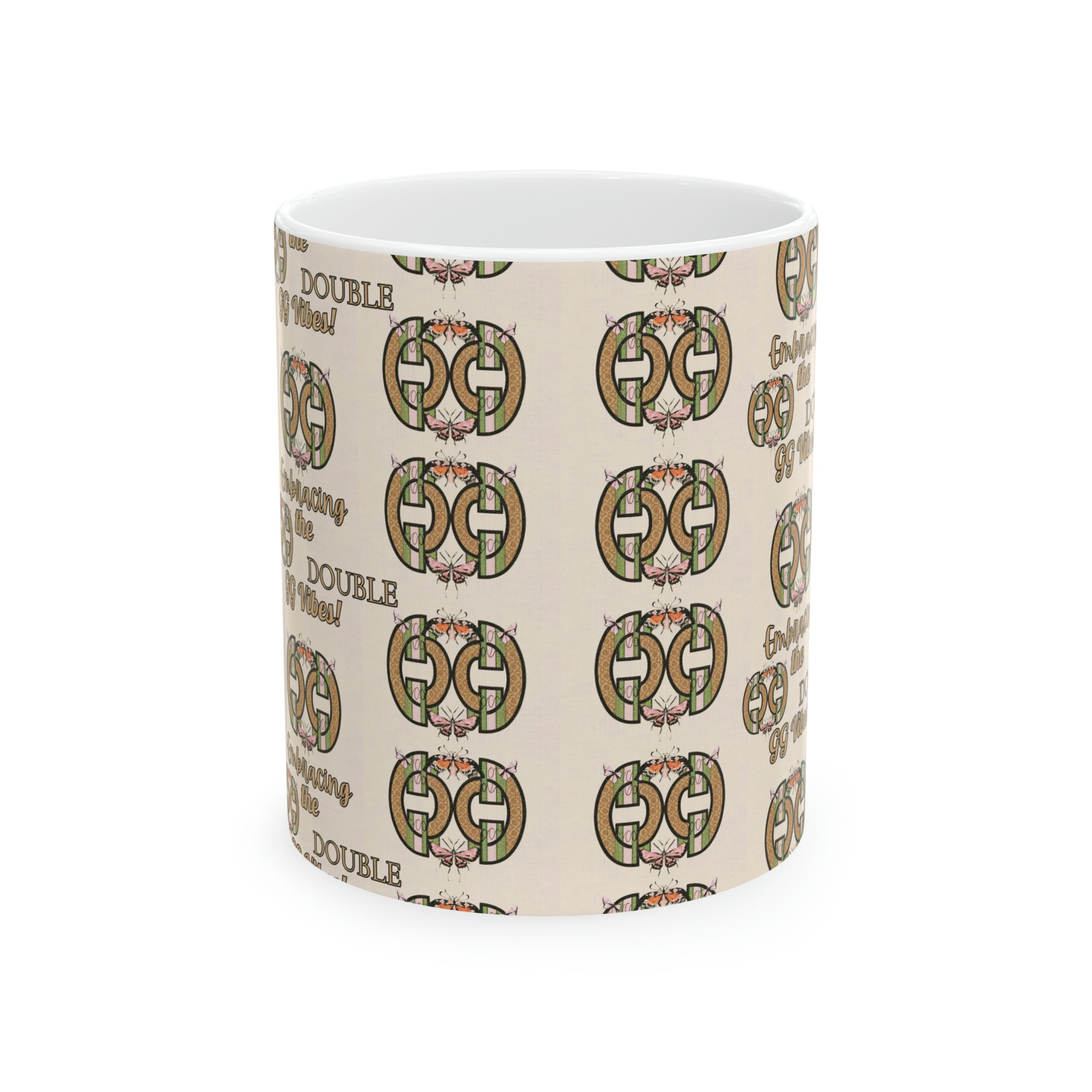 Embracing the Double GG Vibes - Ceramic Mug, 11oz - Spruced Roost