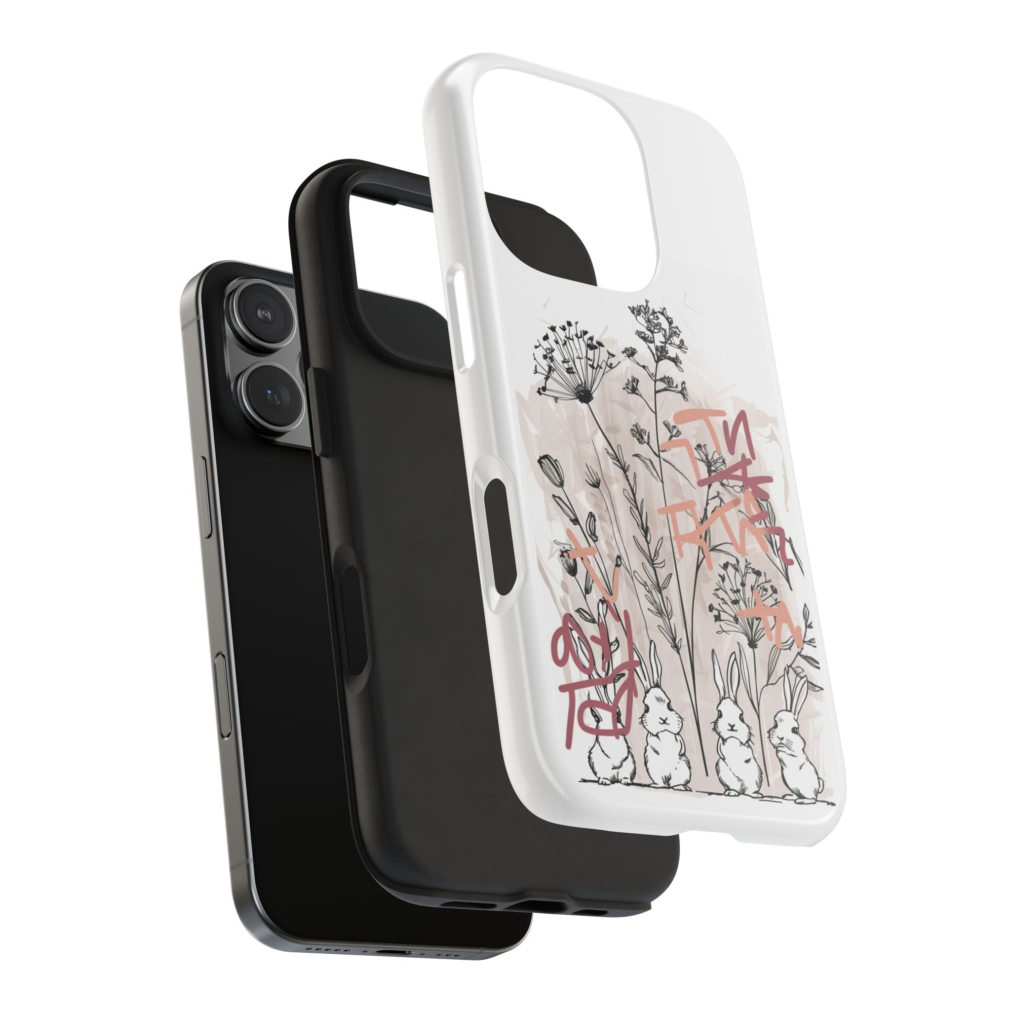 Grafitti Barden Bunnies - Tough Case for iPhone 14, 15, 16 - Spruced Roost