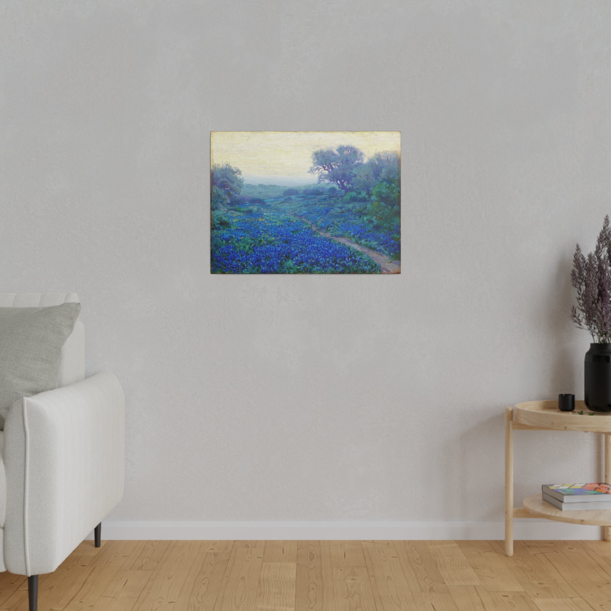 Blue Bonnets at Sunrise - Julian Onderdonk Matte Canvas, Stretched, 0.75" - Spruced Roost