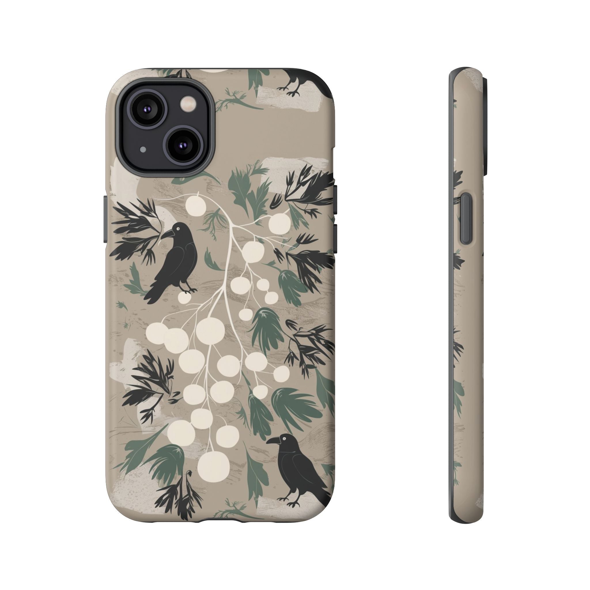 Crows and Berries - Tough Case for iPhone 14, 15, 16 - Spruced Roost